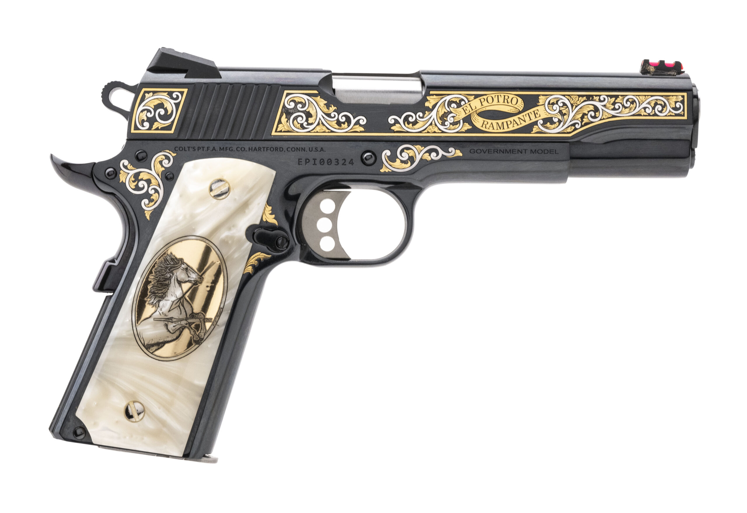 Colt El Potro Rampante Government 1911 Pistol .38 Super (C20796) DTX