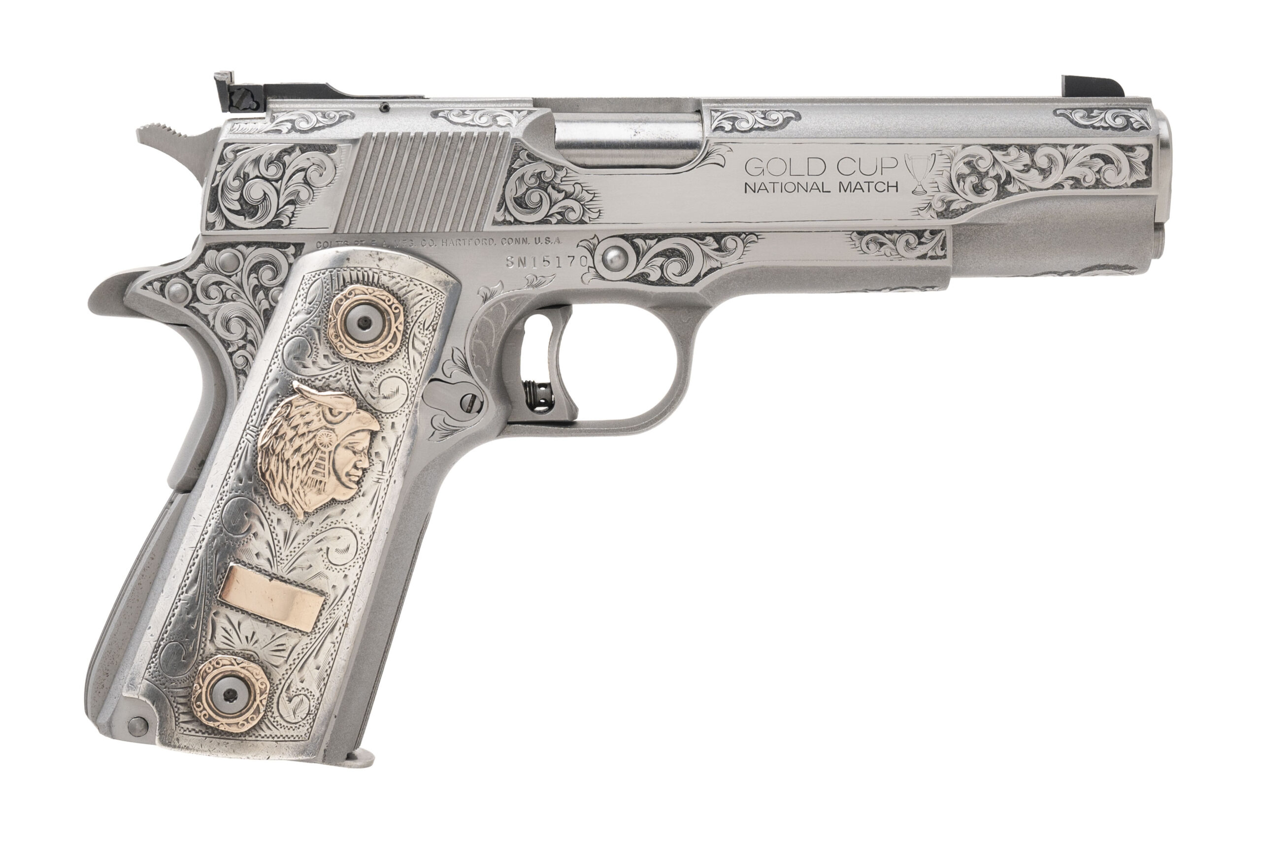 Colt Engraved MK IV Gold Cup National Match Series 80 1911 Pistol .45 Auto (C20819) DTX
