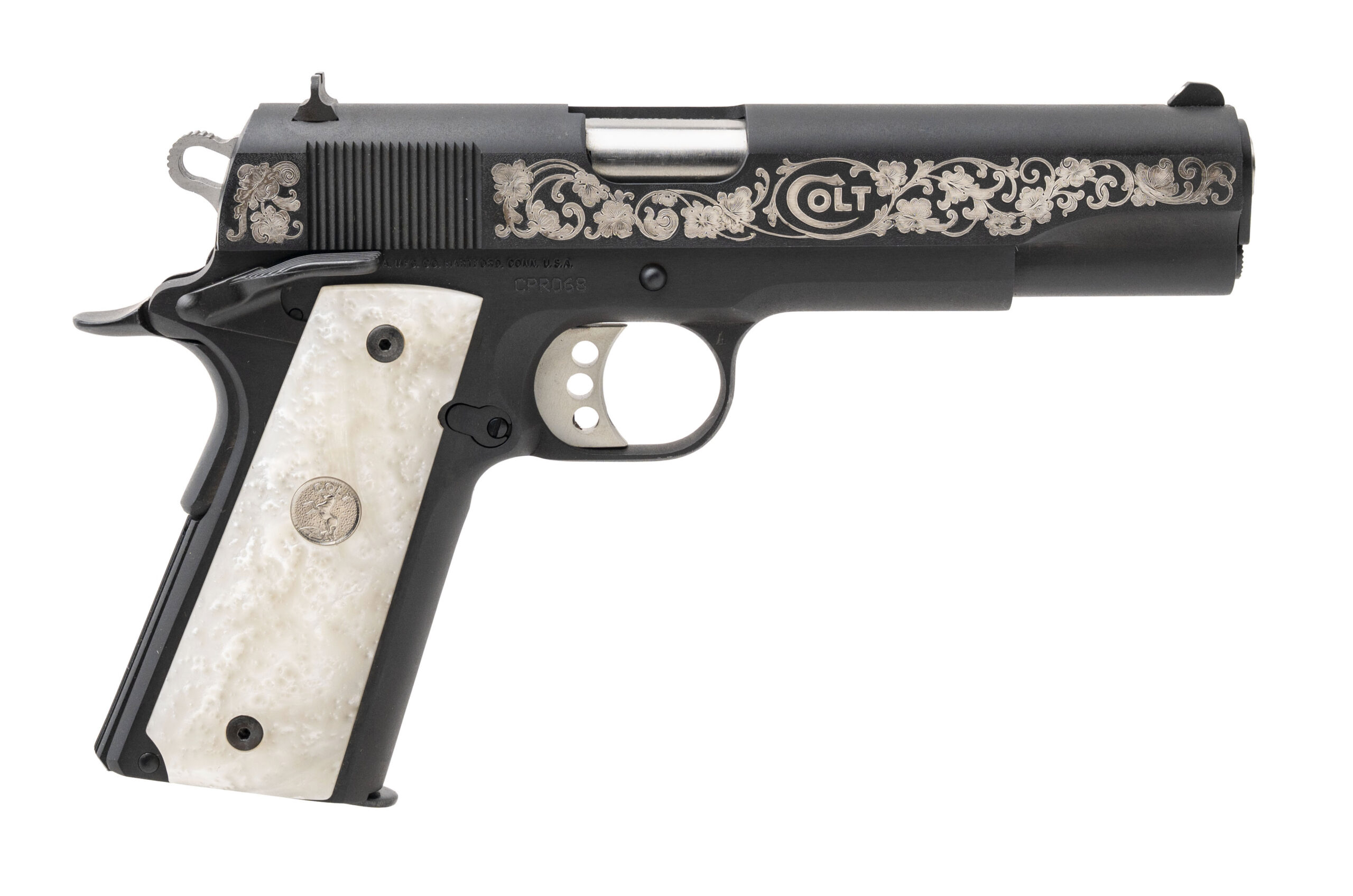 Colt Government Silver Stallion Custom 1911 Pistol .38 Super (C20875)