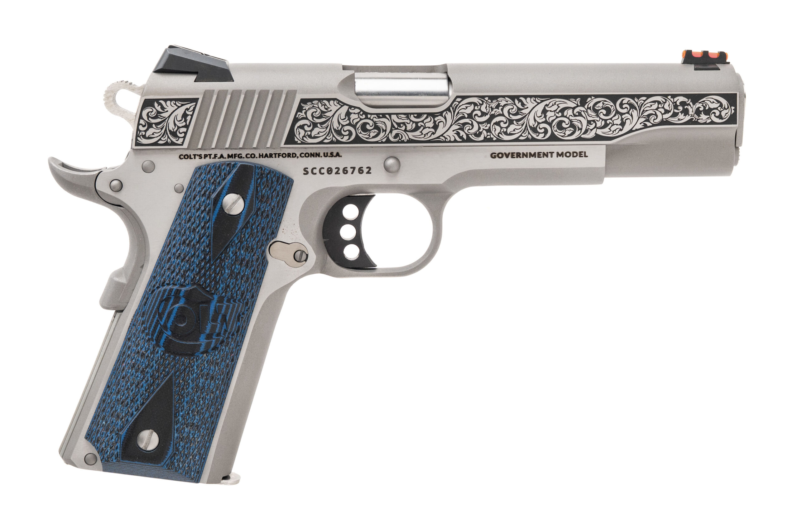 (SN: SCC026762) Colt Series 70 Government "Filigree Slide" Pistol .45 ACP (NGZ5797) NEW