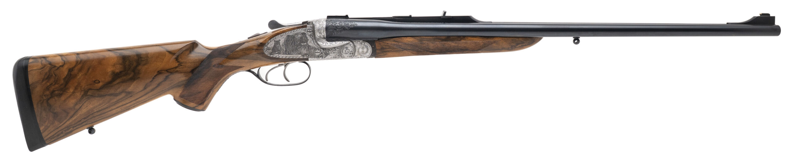 B. SEARCY & CO CUSTOM DOUBLE RIFLE .375 H&H FLANGED MAGNUM (R43756) Consignment