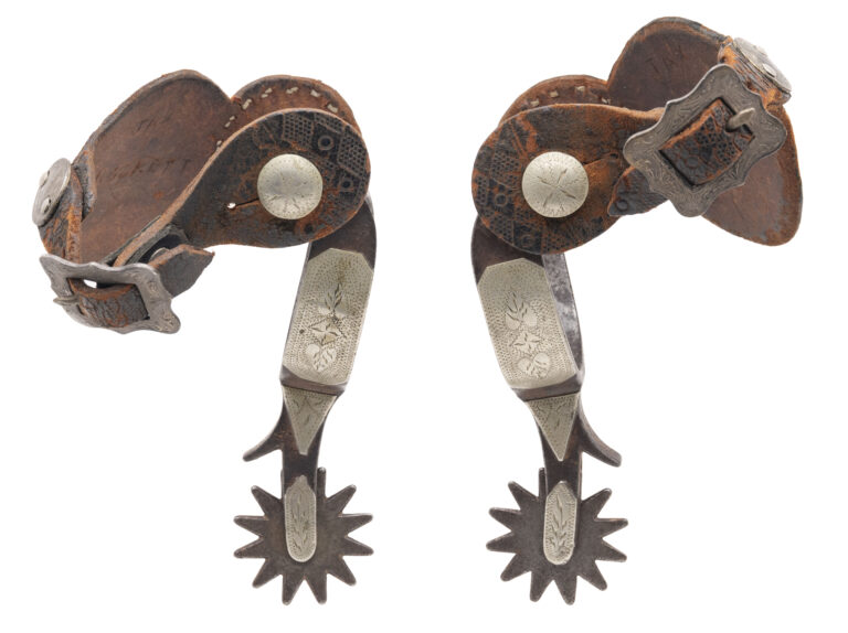 Crockett Silver Spurs with Jumbo Straps