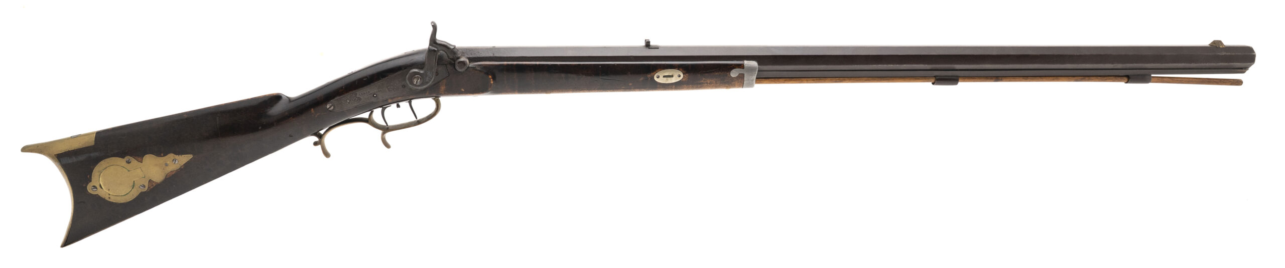 J. Harder Half stock percussion rifle with Henry Leman Lock plate .45 caliber (AL5975)