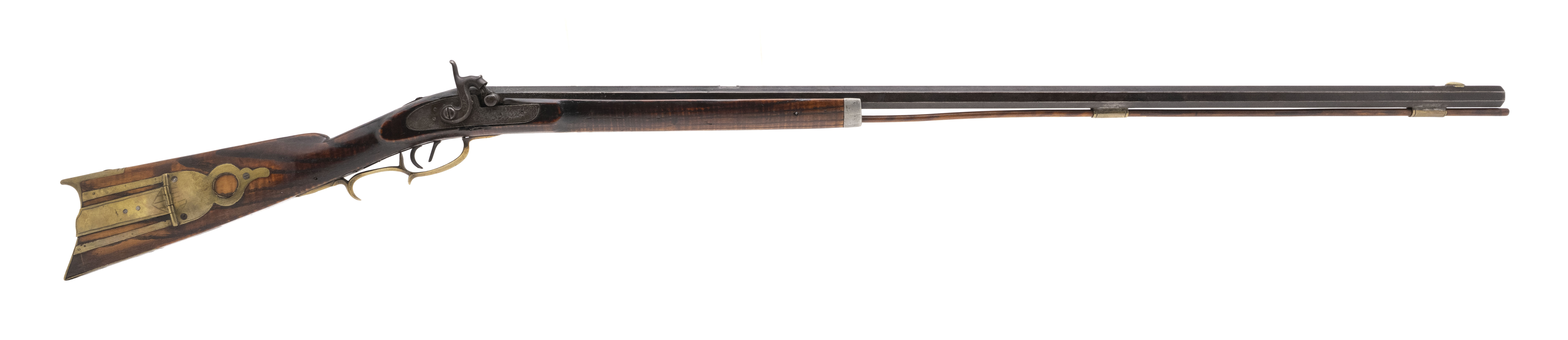 Mid-19th Century half stock Percussion rifle .40 caliber (AL5941)