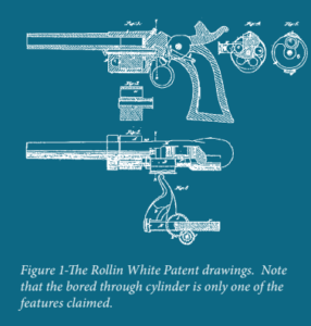 Screenshot 2025 04 02 094339 The Rollin White Patent drawings. Note that the bored through cylinder is only one of the features claimed.