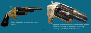 Screenshot 2025 04 02 094813 Brooklyn Arms Slocum Patentrevolver & The slide-forward chambers on the cylinder allow the cartridge to be inserted, technically avoiding conflict with the White patent.