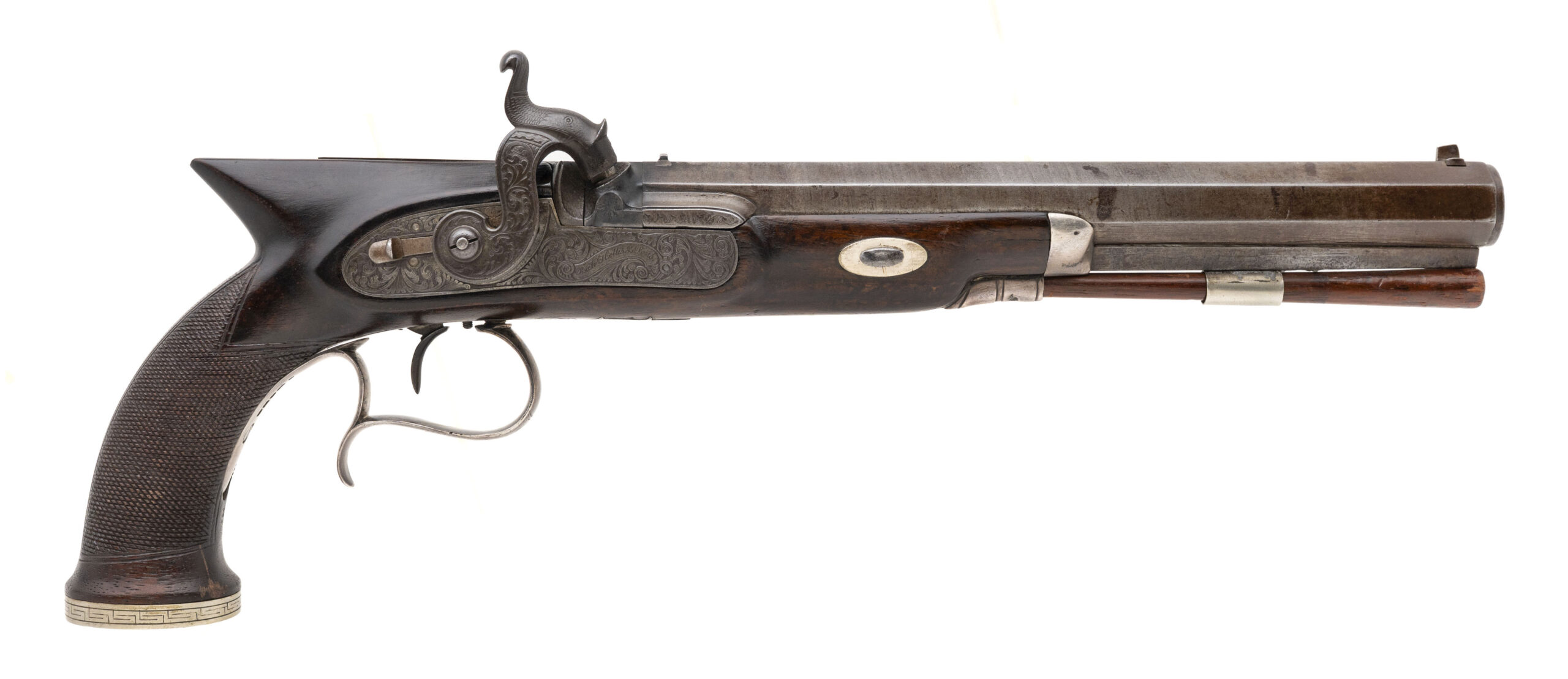 Silver Mounted Saw Handle Dueler by Richard Hollis & Son (AH8888)
