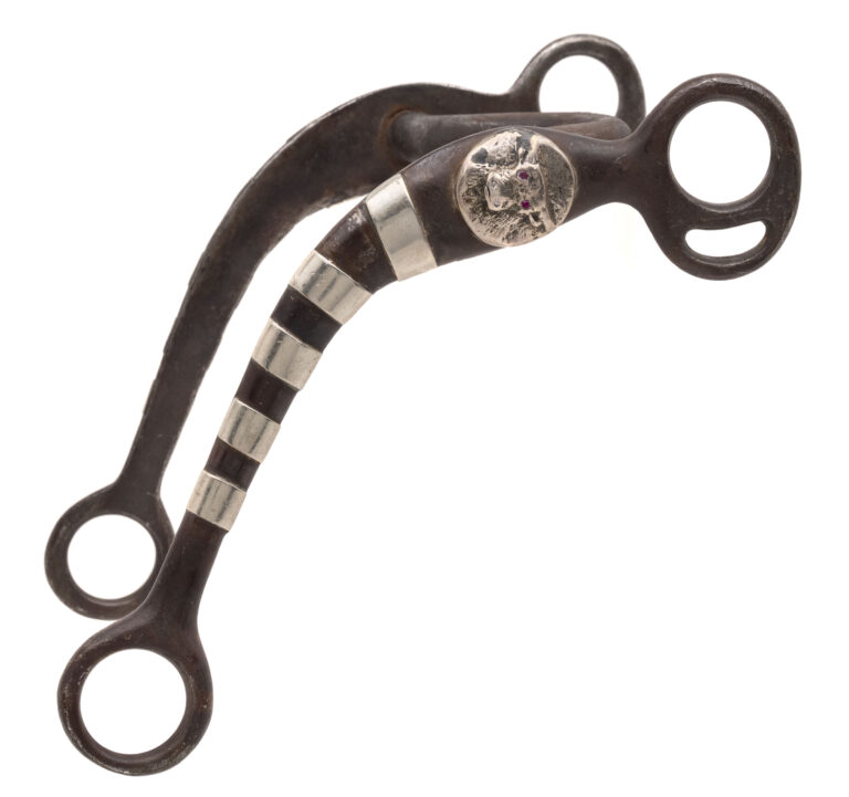 Unmarked Double Mounted Silver Bit w/ Steer