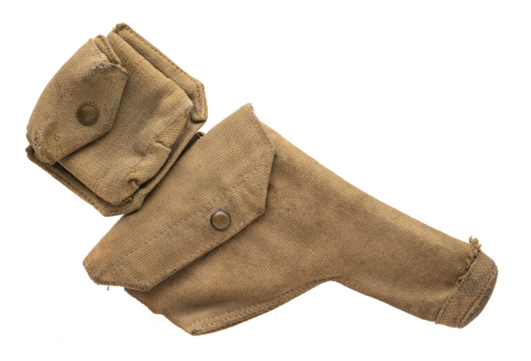 British Webley Revolver Canvas Holster with Ammo Pouch
