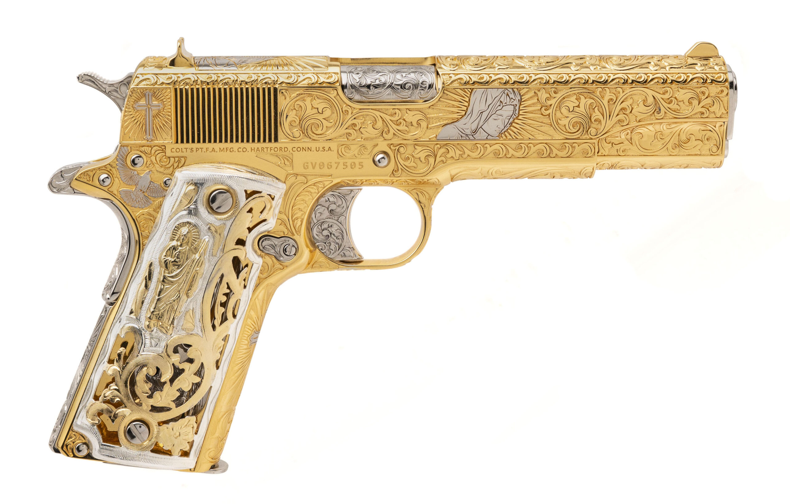 Colt Custom Gold Engraved Government 1911 Pistol .38 Super (C20903)