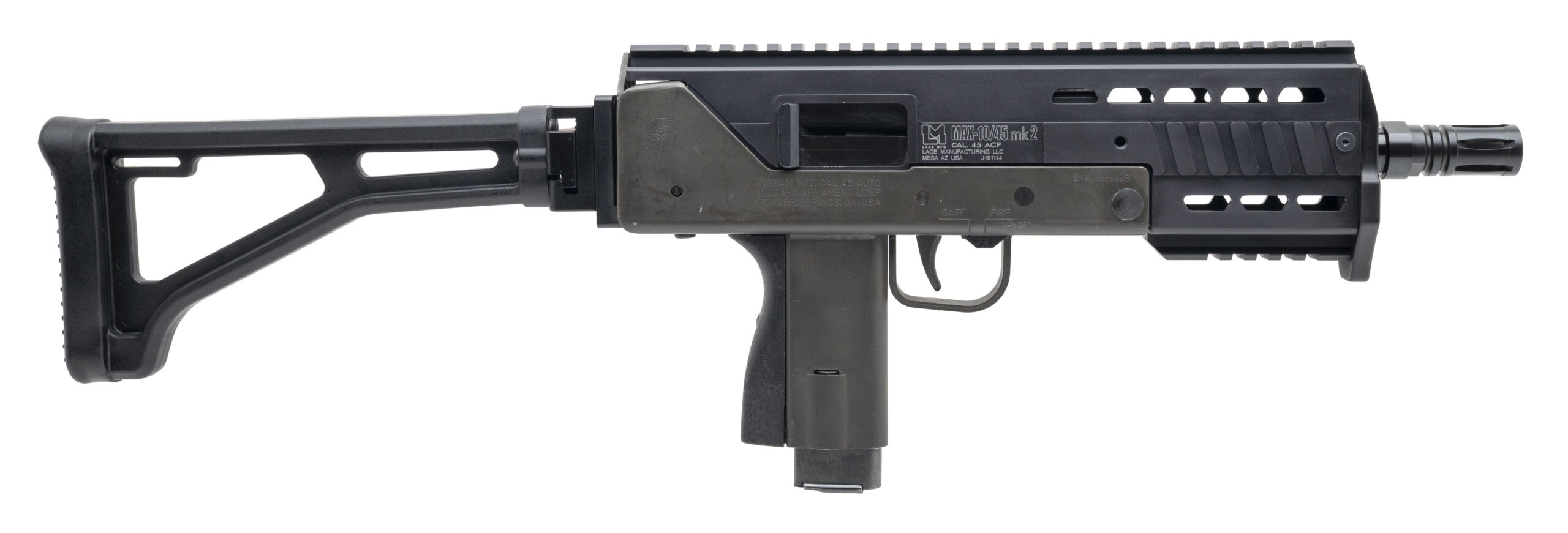 MAC Ingram M10 Submachine Gun W/ Lage MAX-10/45 MK 2 Upper/ SWD M10 Suppressor .45 ACP (PR73664)