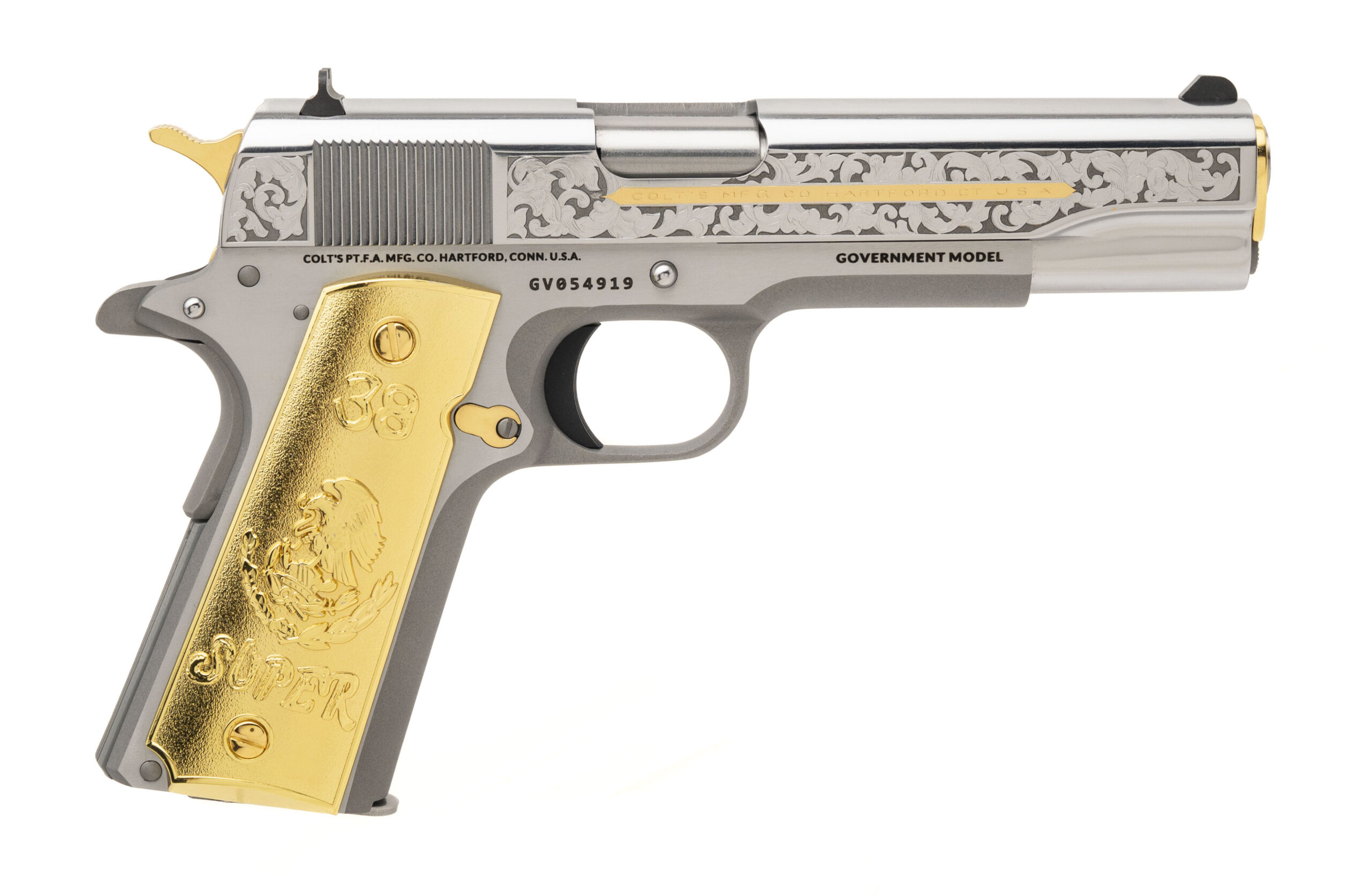 (SN: GV054919) Colt Series 70 1911 Heritage Pistol .38 Super (NGZ5085) NEW