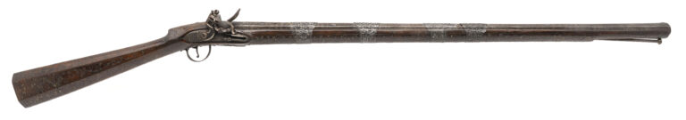 Gorgeous Persian Silver Inlaid Flintlock Rifled Musket .70 Caliber