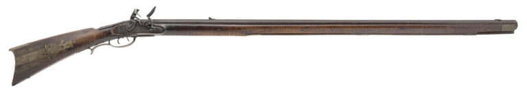 Massive John Bonewitz Flintlock Bench Kentucky Rifle