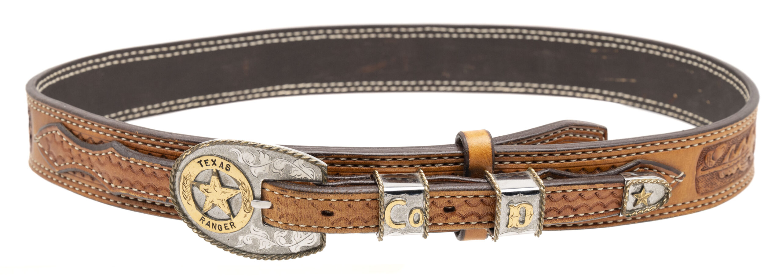 Hand Tooled Texas Ranger Belt with Buckle (MIS70260)
