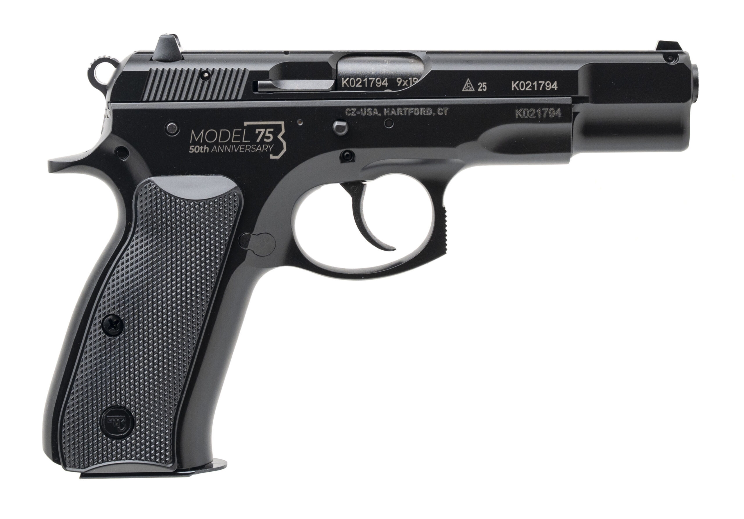 (SN: K021794) CZ 75 B Elite 50th Anniversary Pistol 9mm (L2025-08769) NEW
