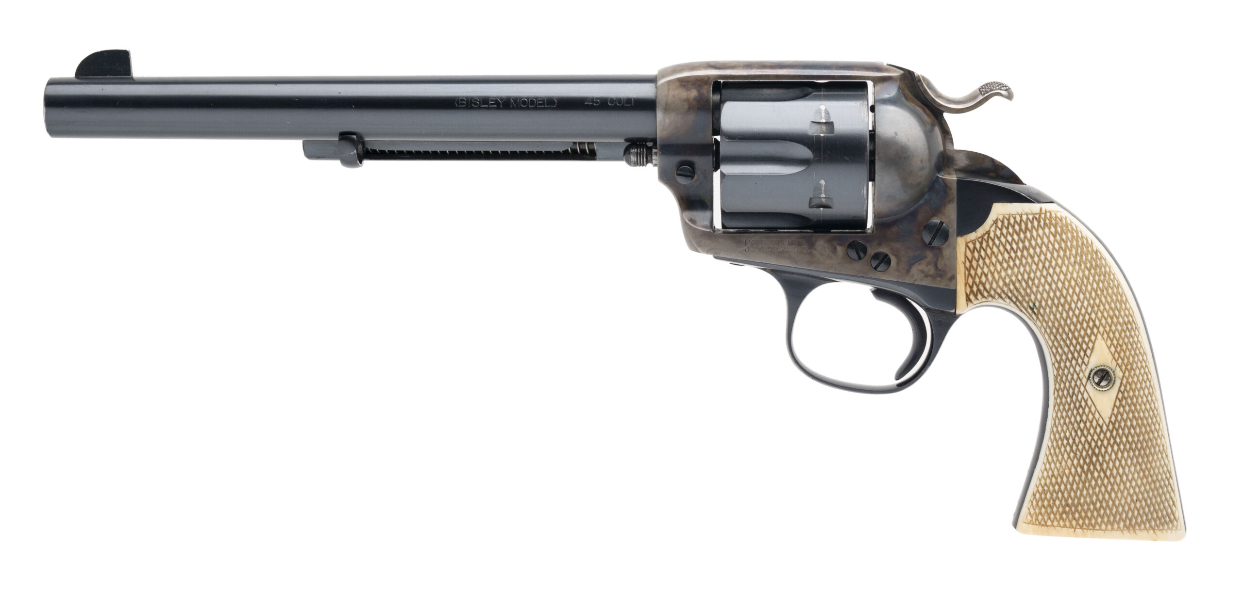 Colt Single Action Army Bisley Model W/ Checkered Ivory Grips (L2025-05072)