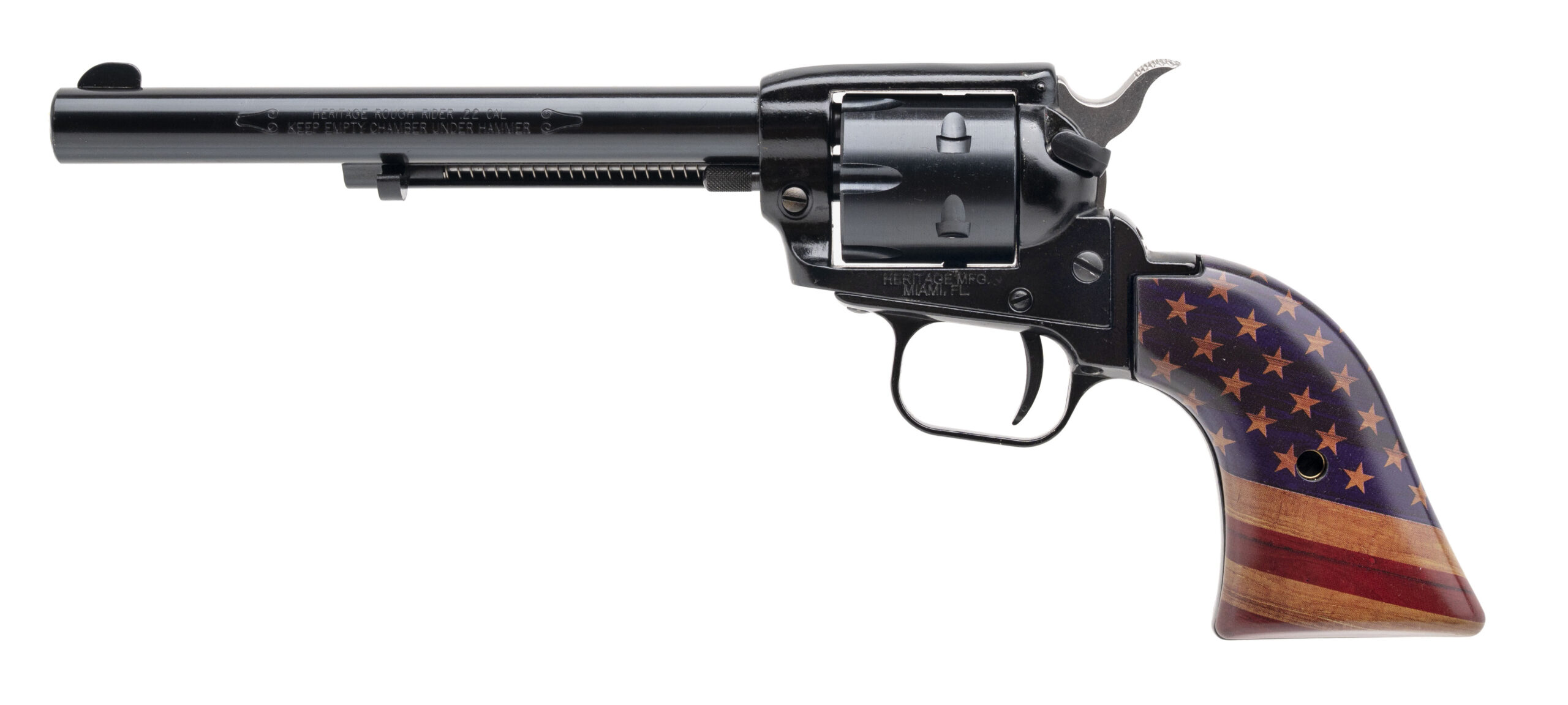Heritage Rough Rider Gold USA Flag Revolver .22LR (L2025-10096)