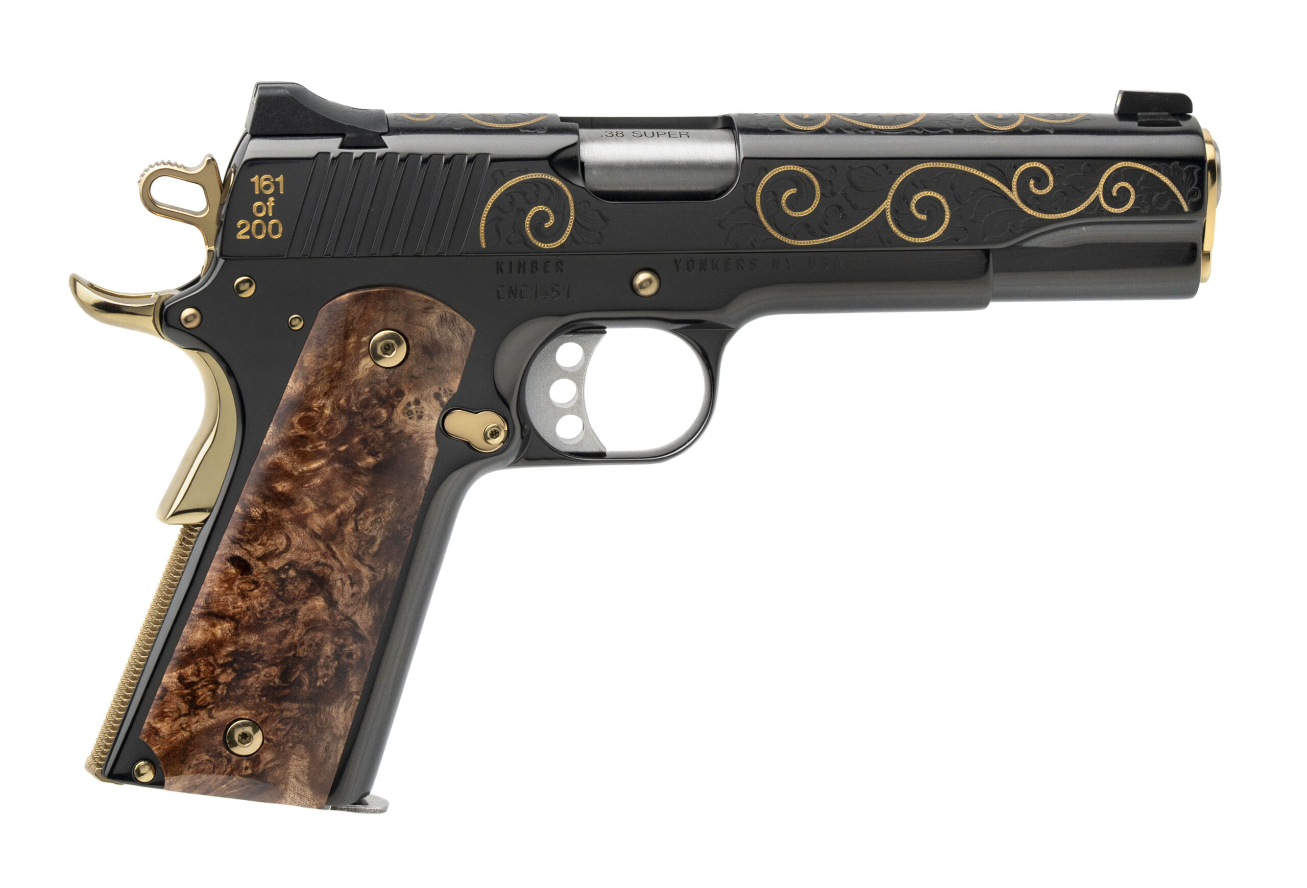 (SN: CNC1451) CNC Kimber "Black Deluxe" K1911 Pistol .38 Super (L2025-10390) NEW