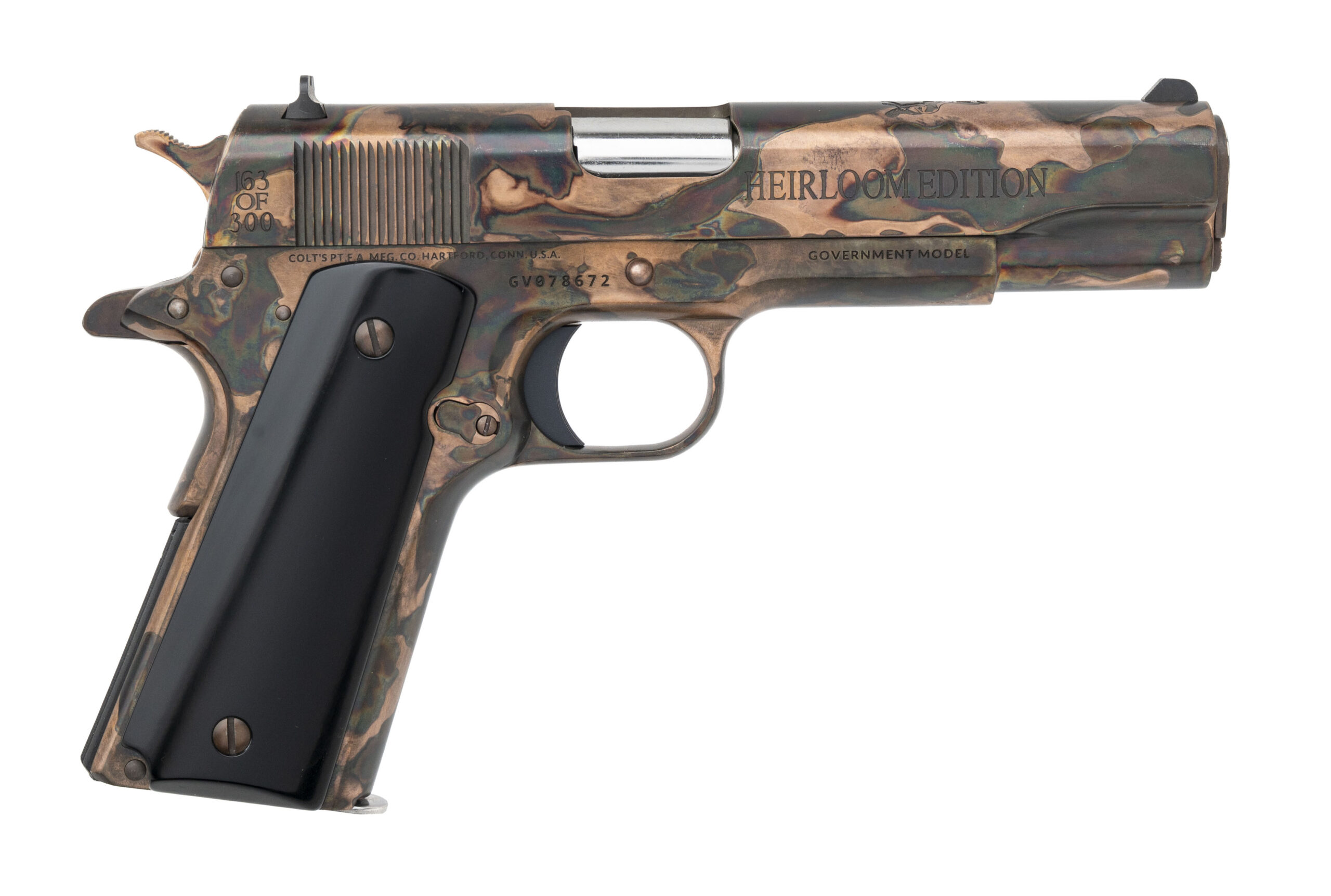 (SN: GV078672) CNC Colt "Heirloom" Government Pistol .38 Super (L2025-10391) NEW