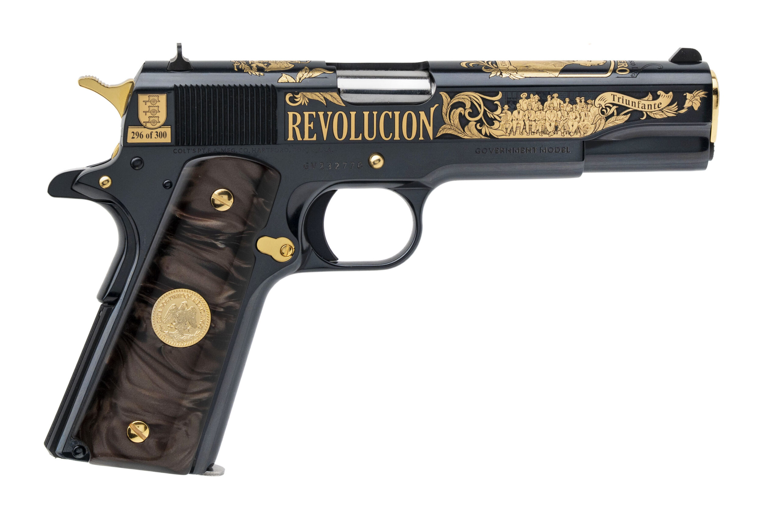 (SN: GV232770) SK Customs Colt Government "Presidente Madero" 1911 Pistol .38 Super (L2025-10256) NEW