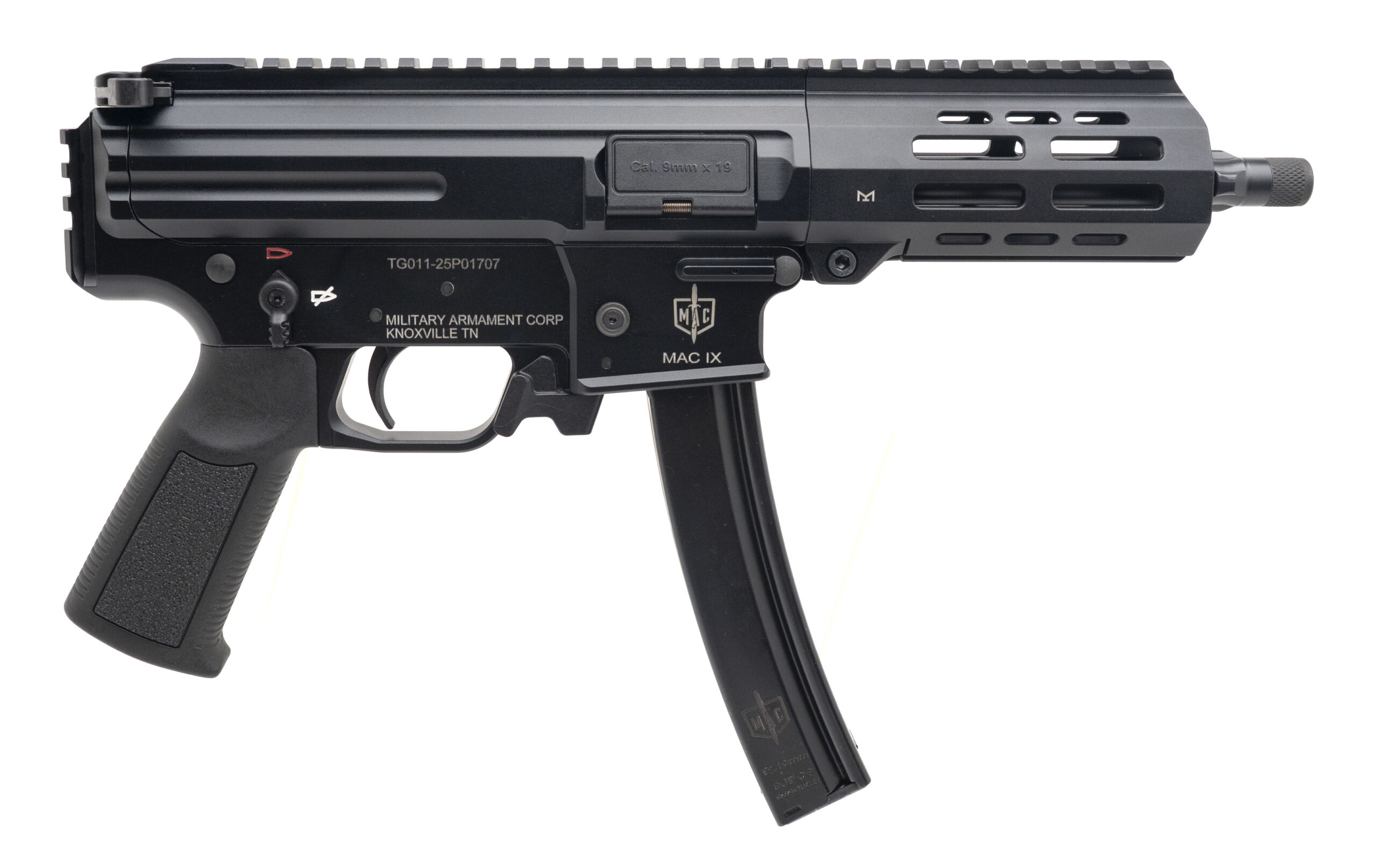 (SN: TG011-25P01707) Military Armament Corp Mac IX SA-9 Pistol 9mm (L2025-10137) NEW