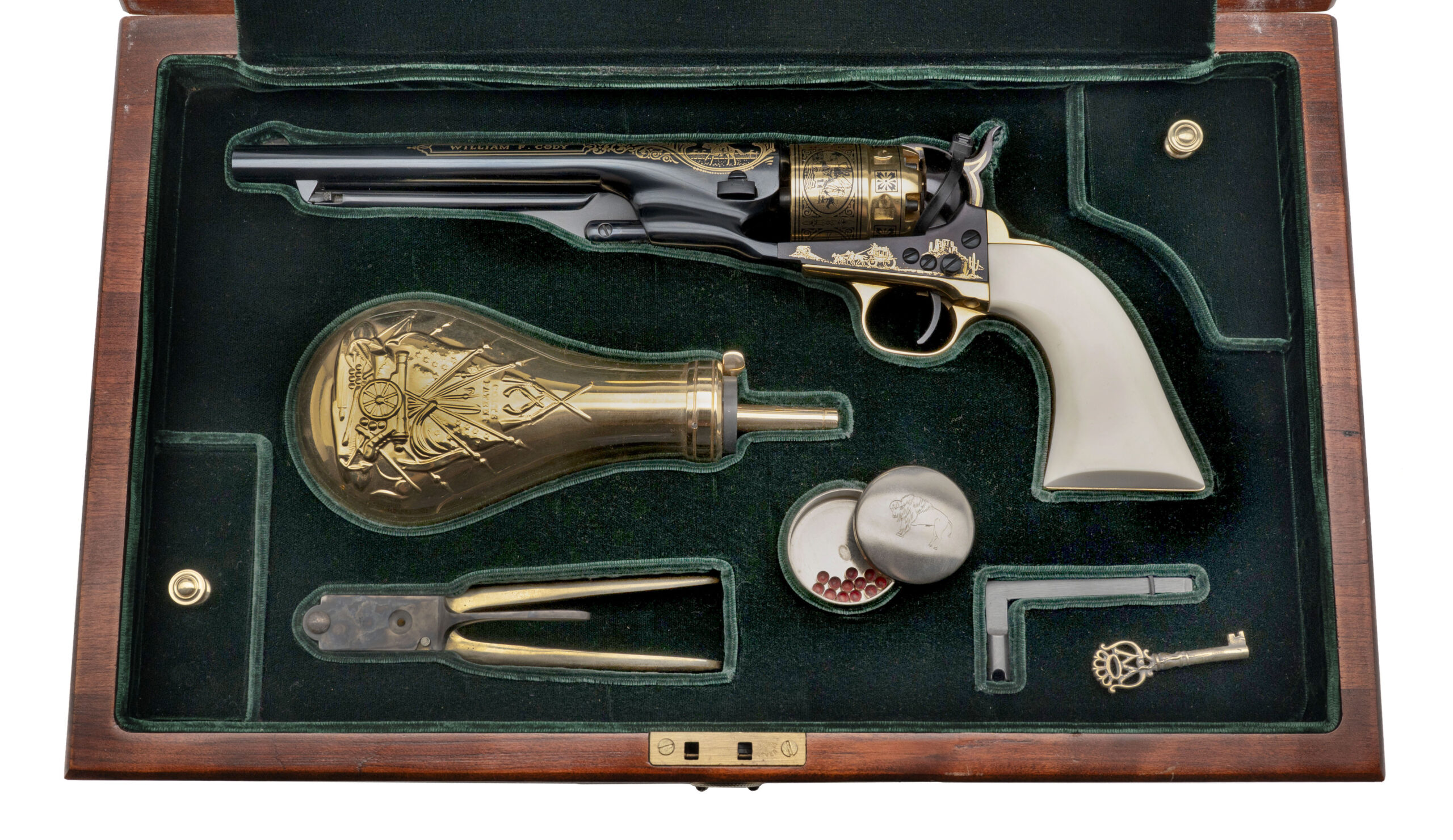1860 ARMY BUFFALO BILL CENTENNIAL PRESENTATION PERCUSSION REVOLVER (48947) DTX