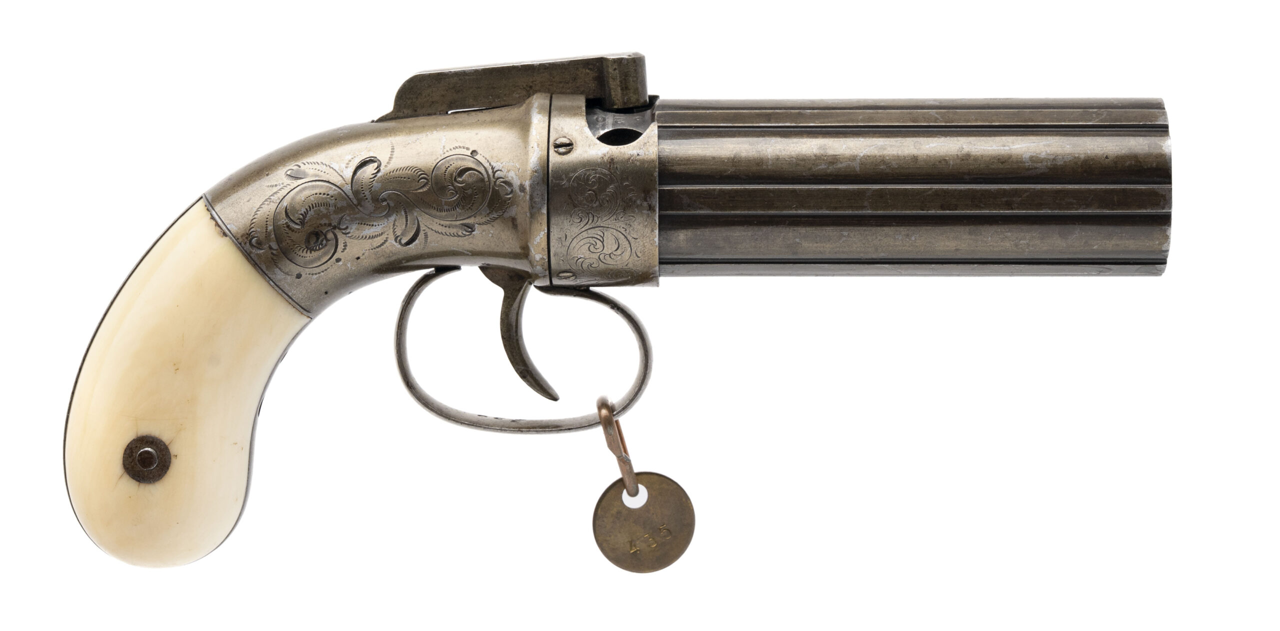 Allen & Thurber Medium Frame Pepperbox W/ Ivory Grips (50923)