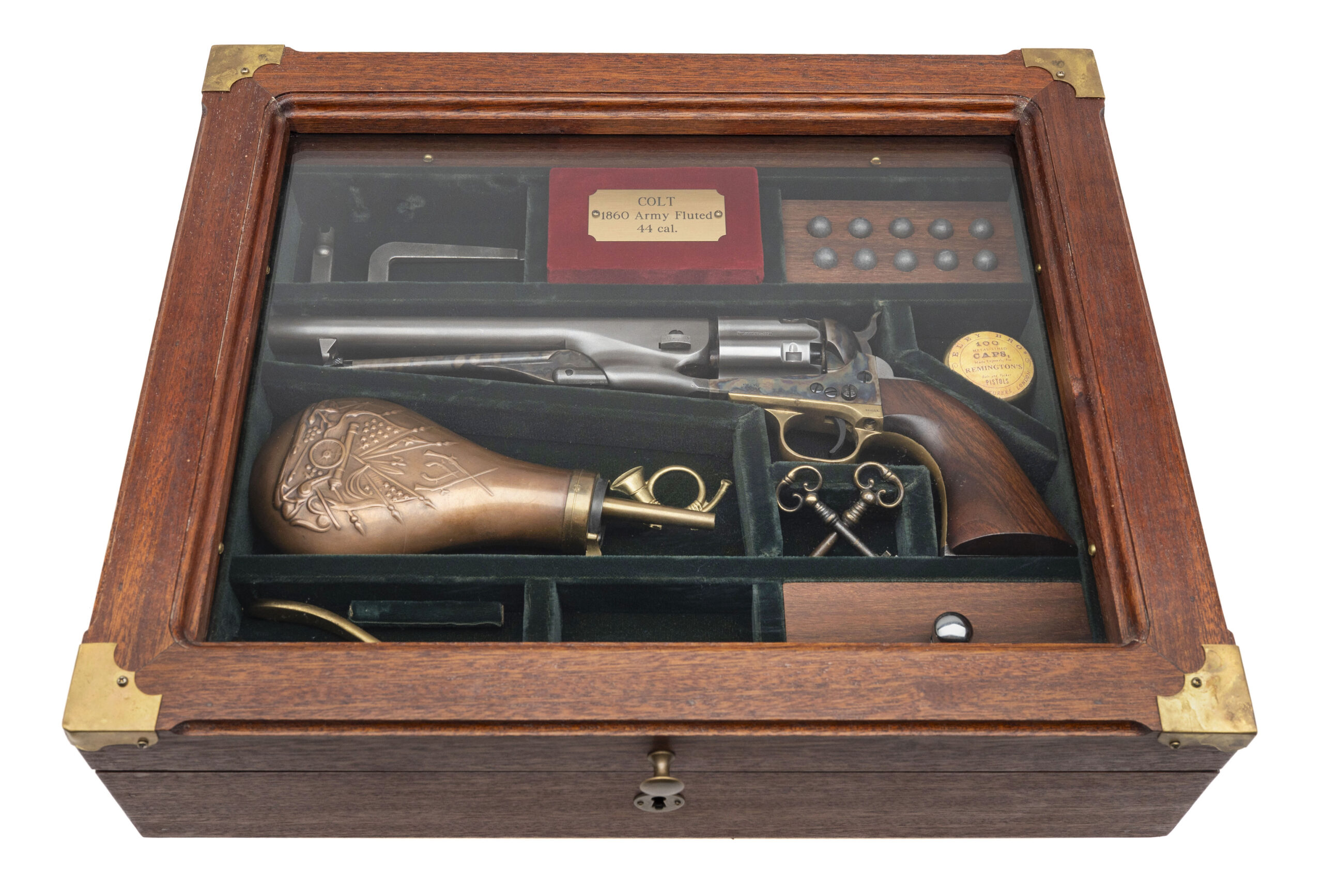 Colt 1860 Army 2nd Gen Fluted Black Powder Revolver — .44 (Cased)