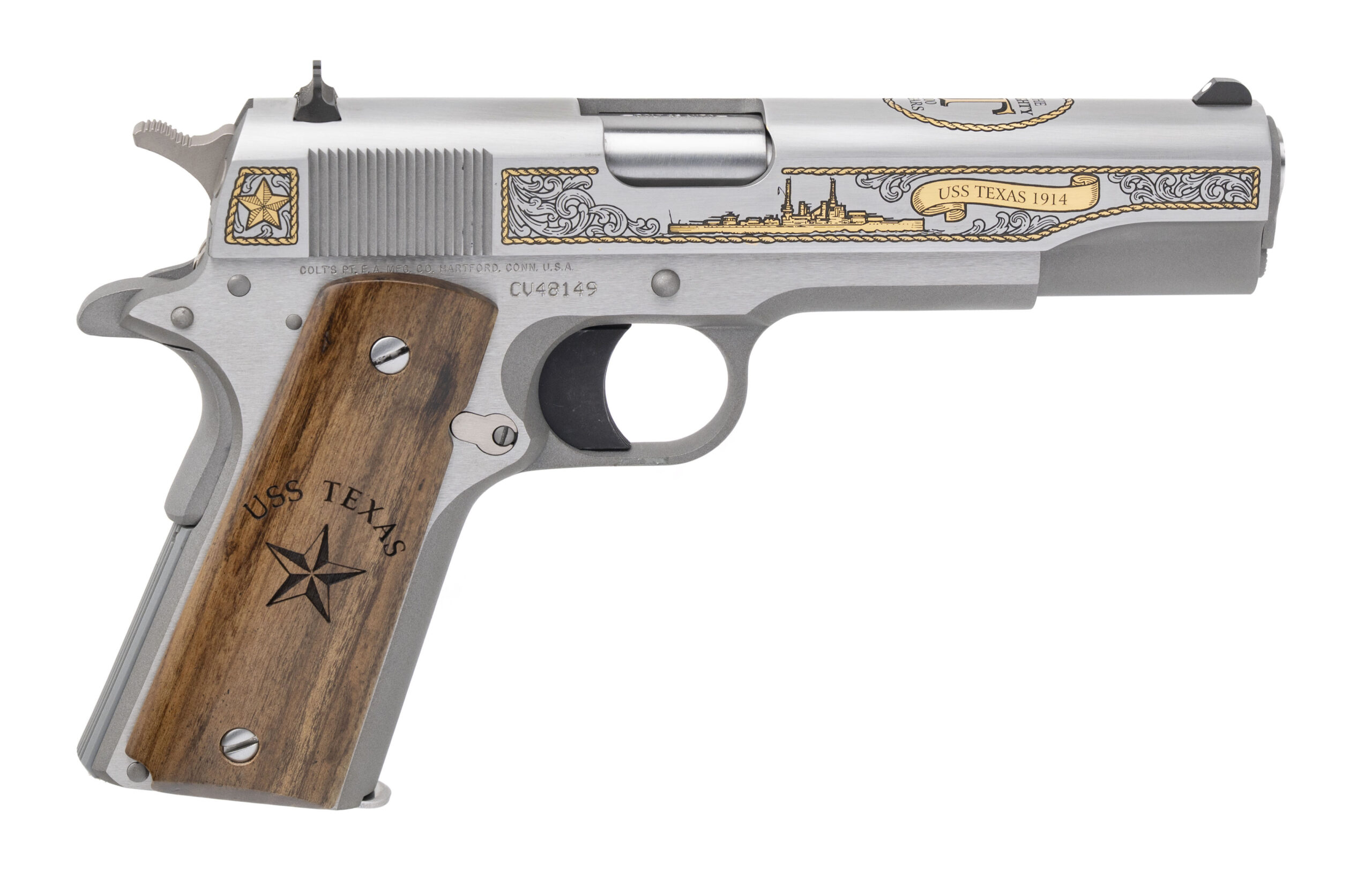 Colt Government “Battleship Texas” Commemorative Pistol (L2025-10356)