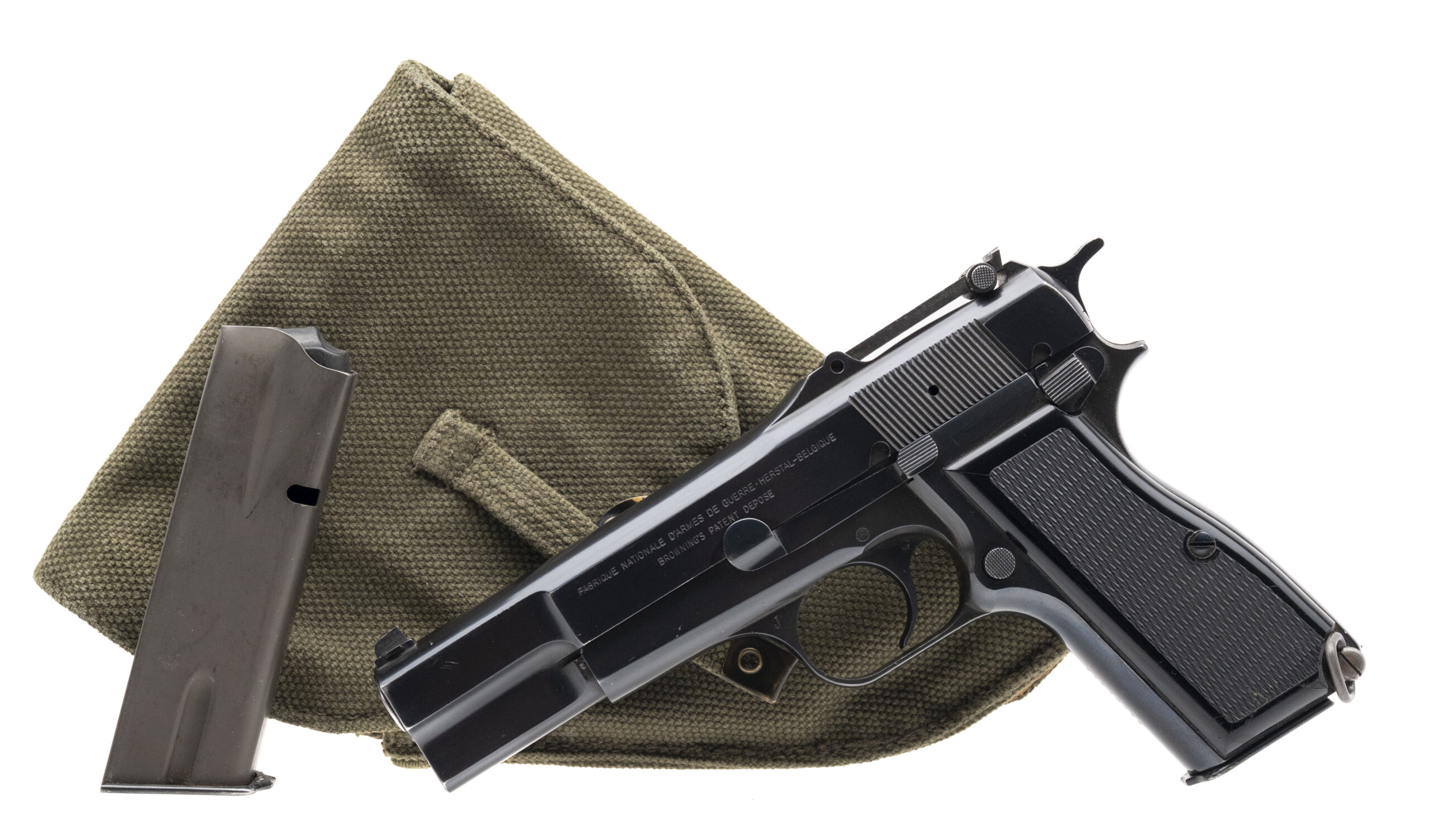 FN HI POWER PISTOL 9MM SLOTTED TANGENT SIGHT WITH LANYARD LOOP RIG (D2025-02337) DTX