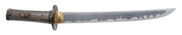 Japanese Koto Tanto by Kanekuni with Samurai-Themed Koshirae