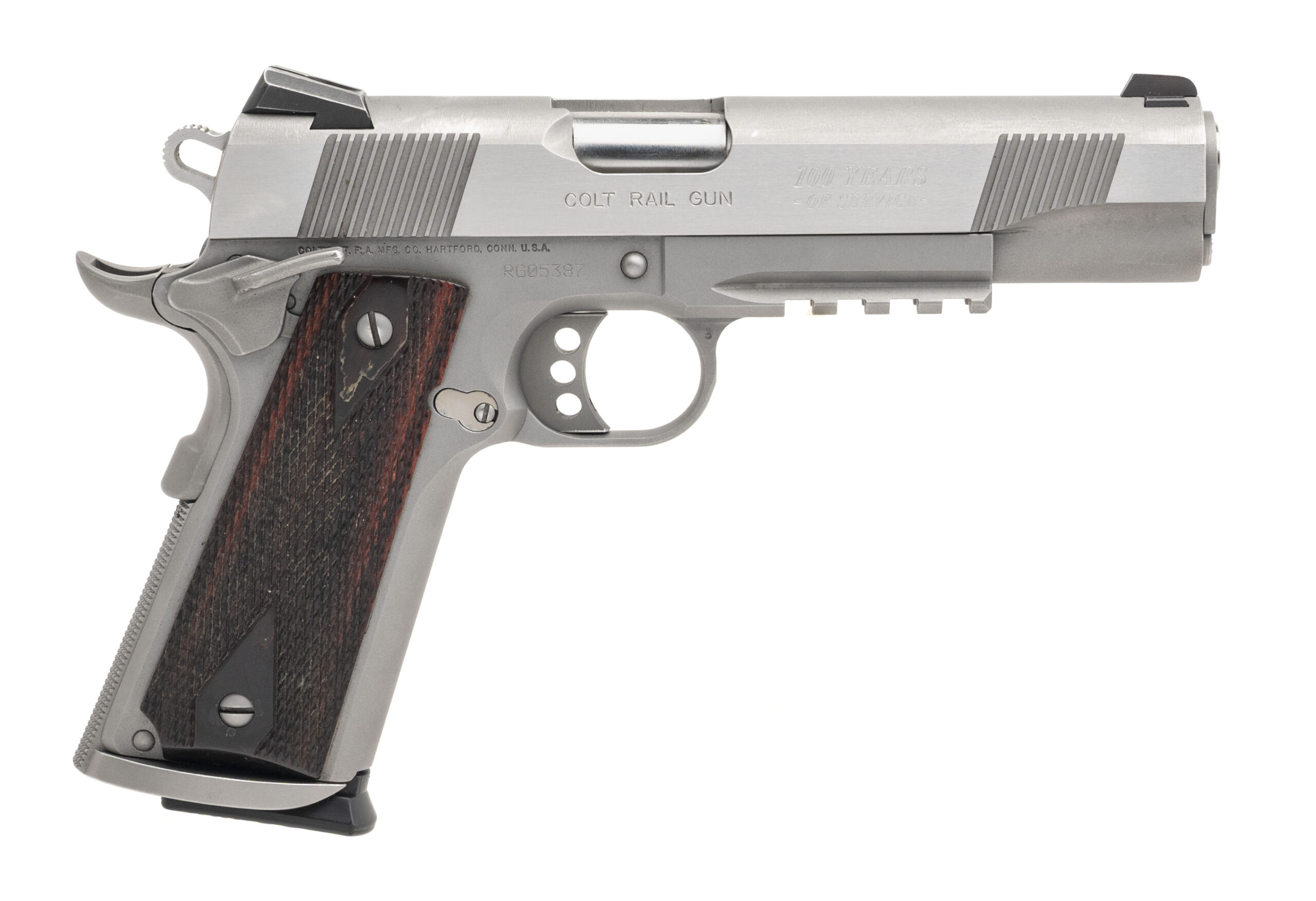 Eddie Jimenea Custom Colt Government Rail Gun "100 Years of Service" Pistol .45 Auto (L2025-13927)
