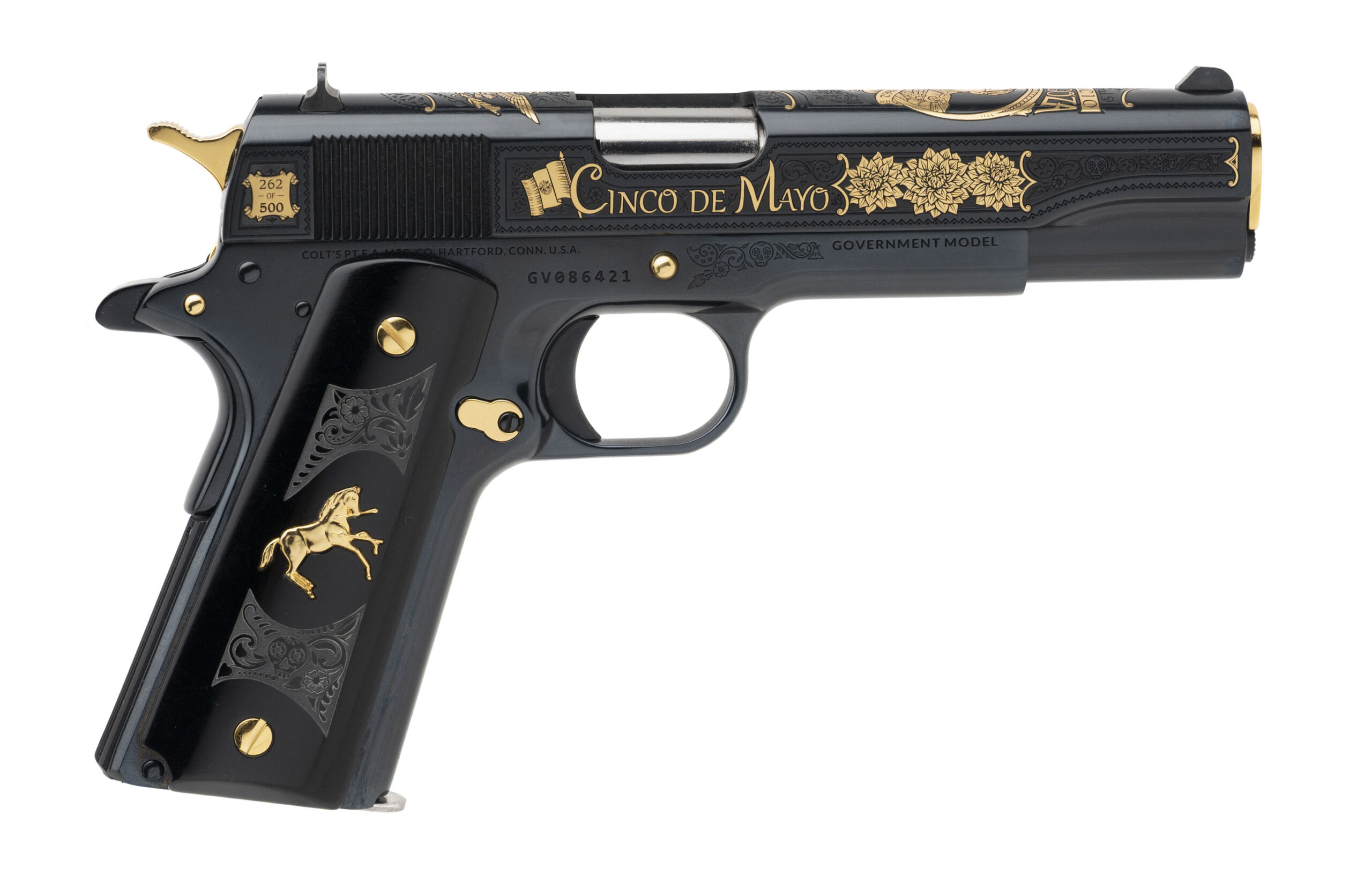 (SN: GV086421) SK Customs Colt Government "Cinco De Mayo" 1911 Pistol .38 Super (L2025-14673) NEW