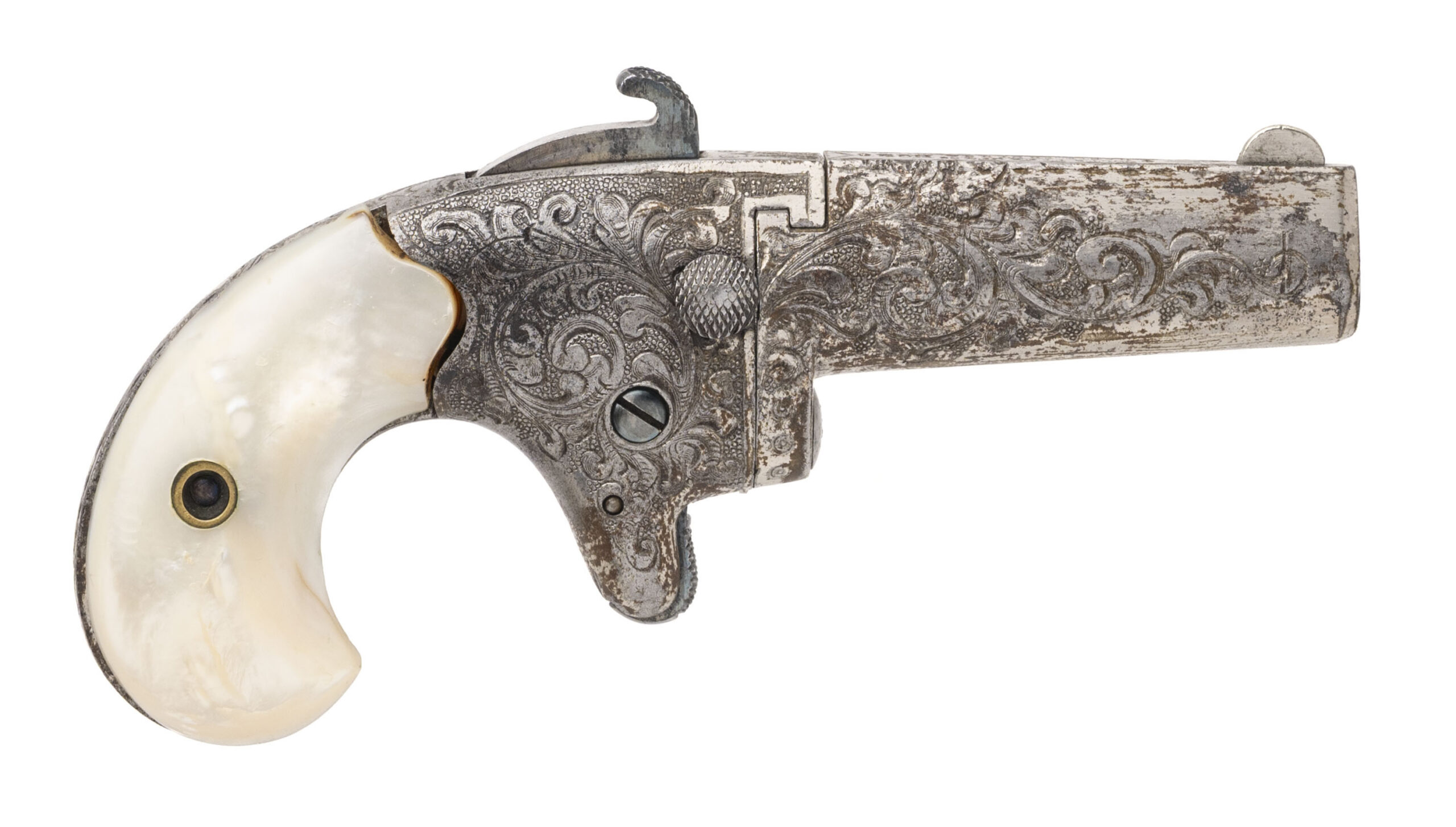Factory Engraver Colt 2nd Derringer W/ Pearl Grips (61279) (DTX)