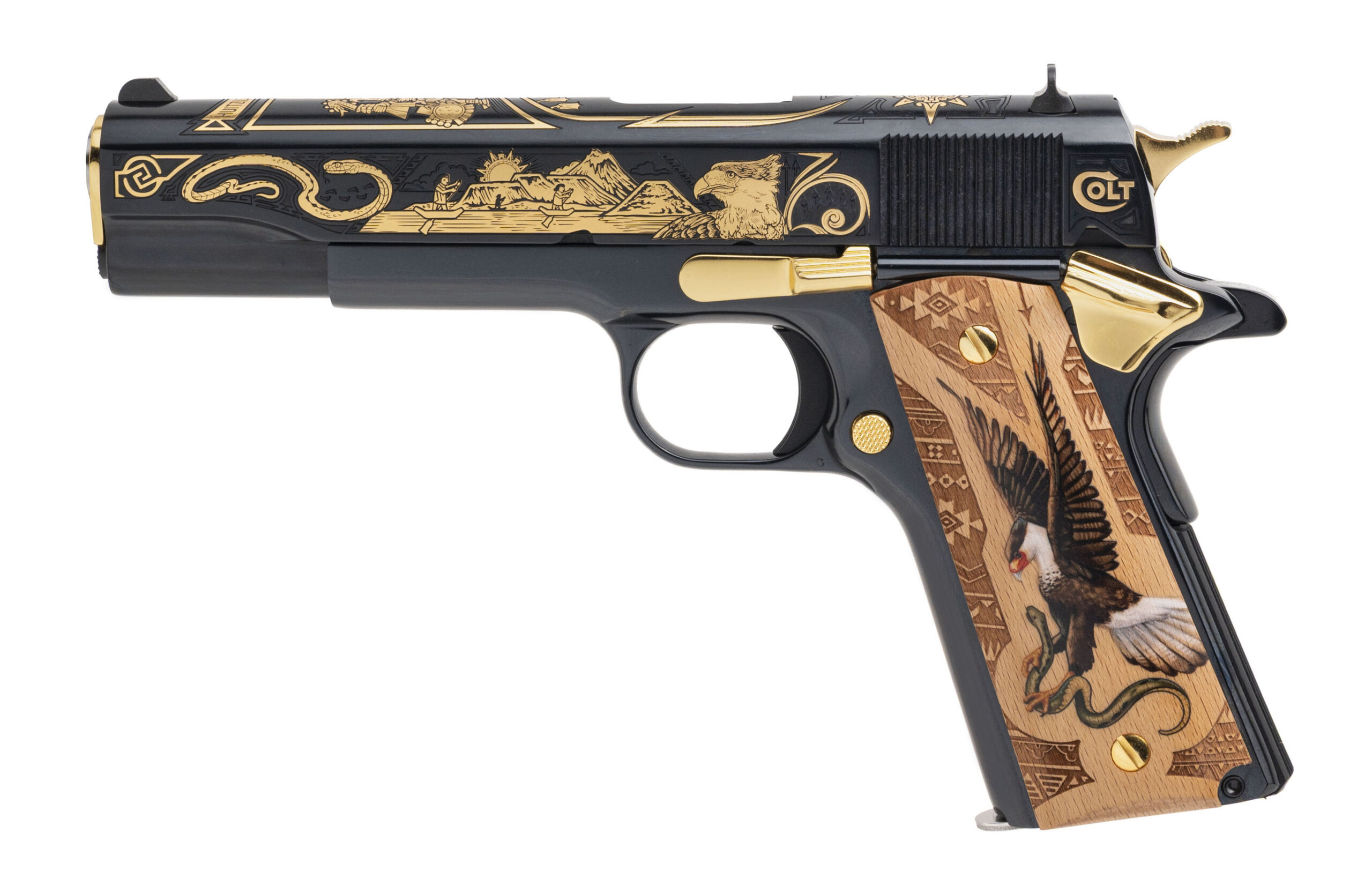 SN: GV092413) SK Customs Colt Government 1911 Kingdom Of Aztlan