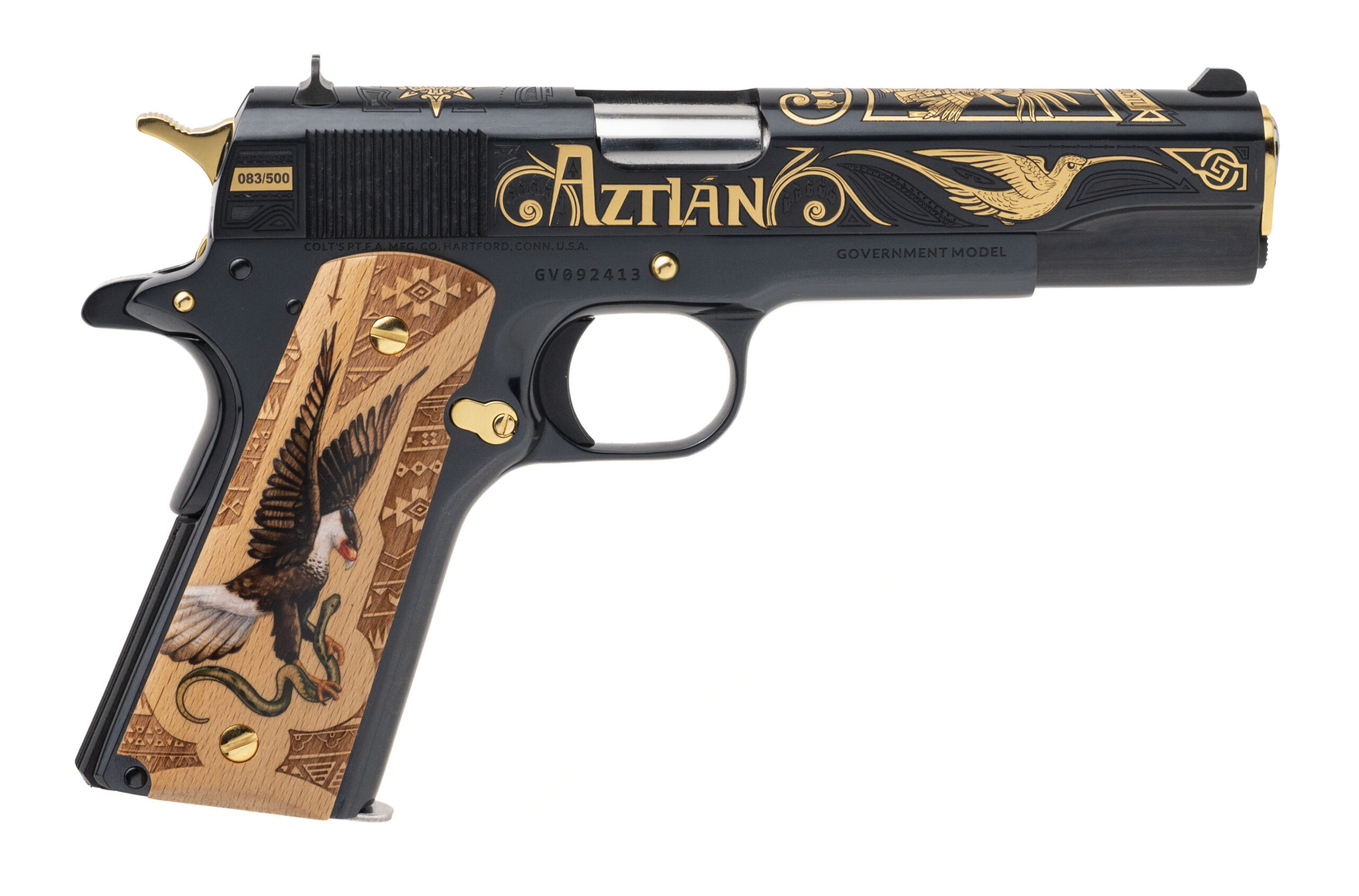 (SN: GV092413) SK Customs Colt Government 1911 Kingdom Of Aztlan Pistol .38 Super (L2026-01614) NEW