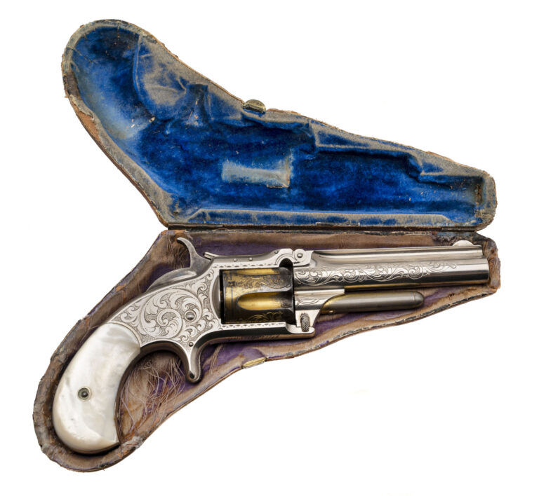 Beautiful New York Engraved Presentation Smith & Wesson 1 ½ Model in Pipe Casing