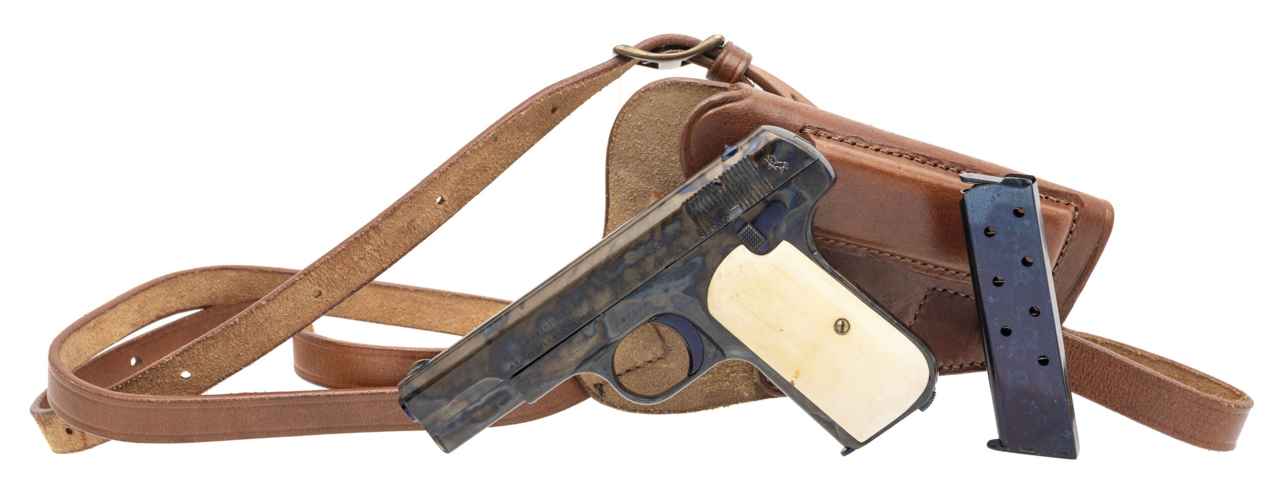 Case Hardened Colt 1903 32 Auto W/ Ivory Grips (L2026-01188)