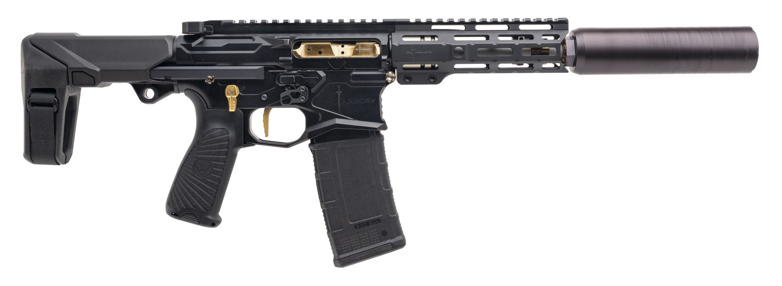 GQ ARMORY PALADIN W/Q TRASH PANDA SBR & SUPPRESSOR COMBO .300 BLACKOUT (L2026-05442)(L2026-05443)