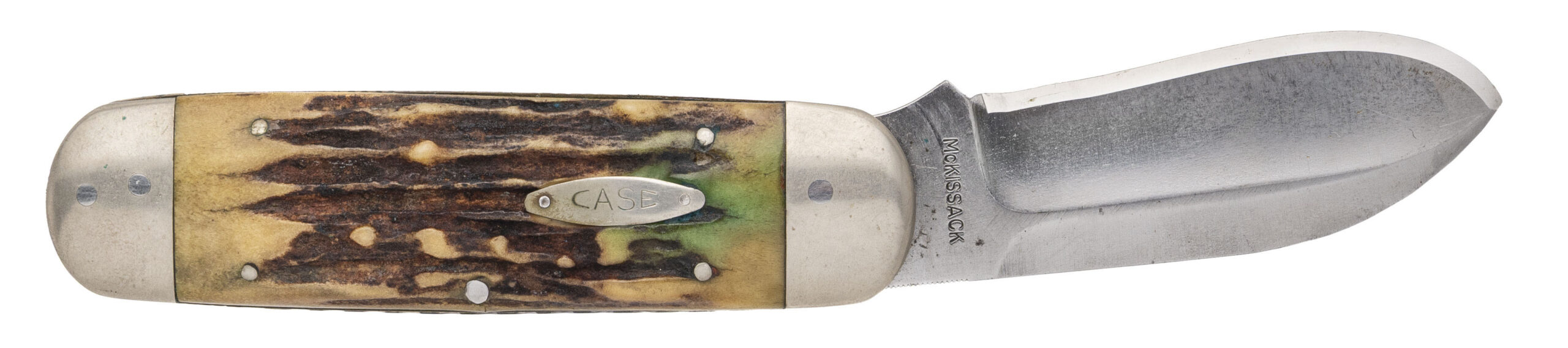 THOMAS MCKISSACK CUSTOM CASE ELEPHANT TOE STAG FOLDING KNIFE (68712)