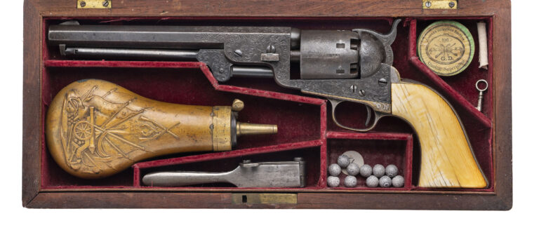 Factory Engraved Cased Colt 1851 Navy