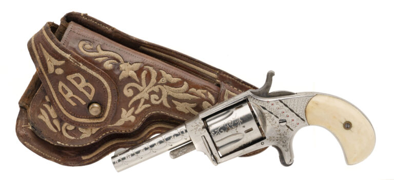Excellent Factory Engraved Hopkins & Allen Ranger No. 2 W/ Piteado Holster