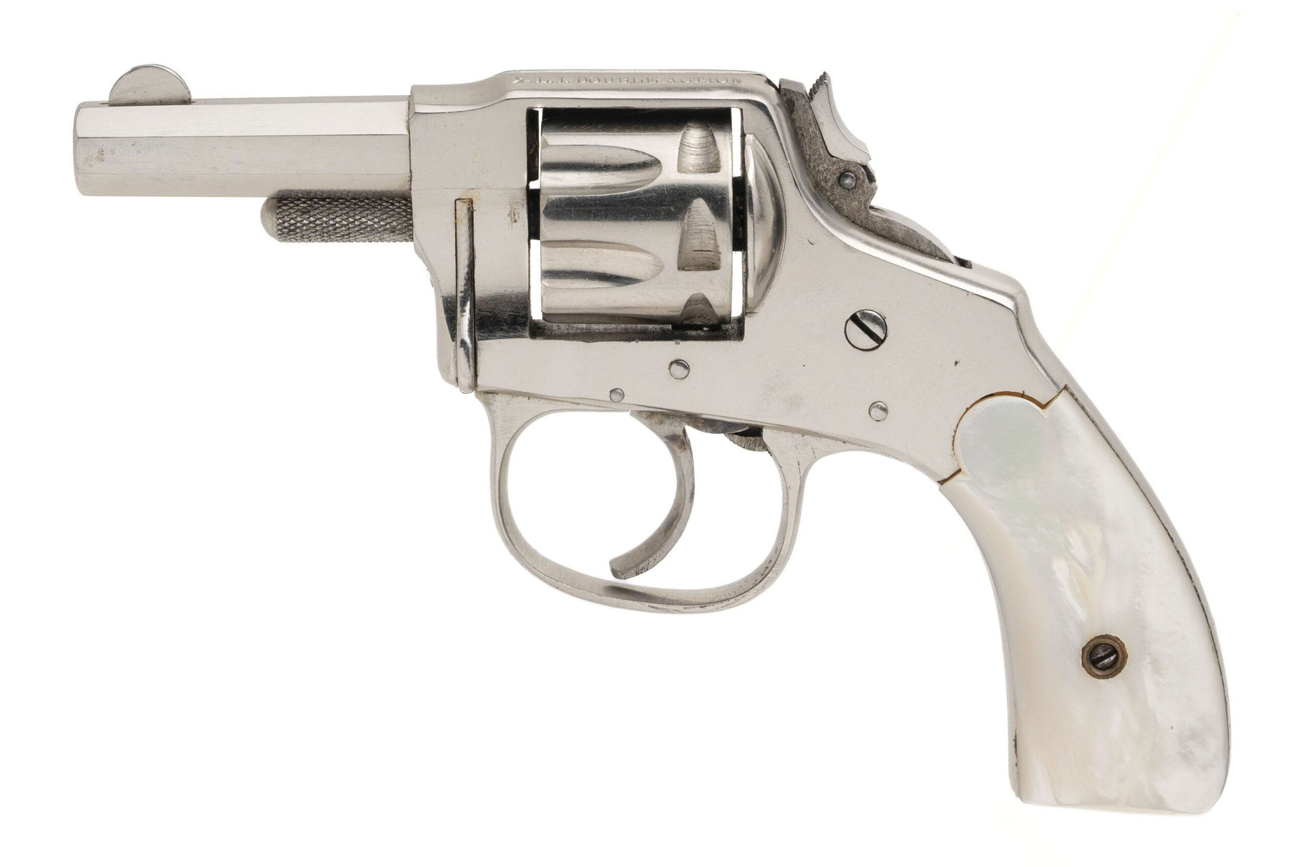 Excellent Hopkins & Allen XLL Revolver W/ Pearl Grips (50968) 