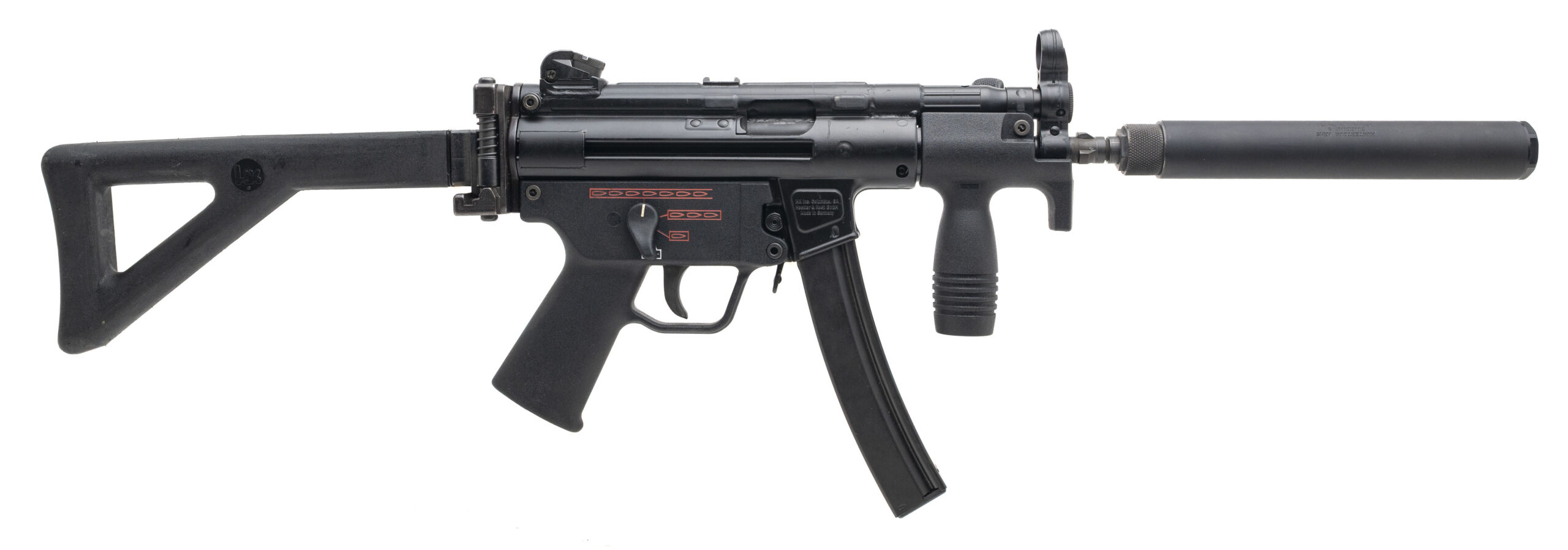HECKLER & KOCH MP5K-N SUBMACHINE GUN W/HUNTERTOWN ARMS GUARDIAN 9 SUPPRESSOR 9MM (L2026-09593)(H3,527)