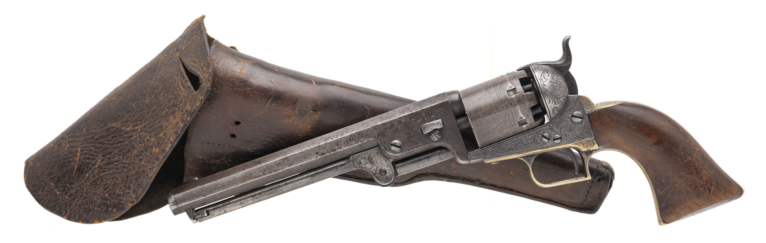 Incredibly Rare 1st Model Factory Engraved Colt 1851 Navy w/ Holster (76218) 