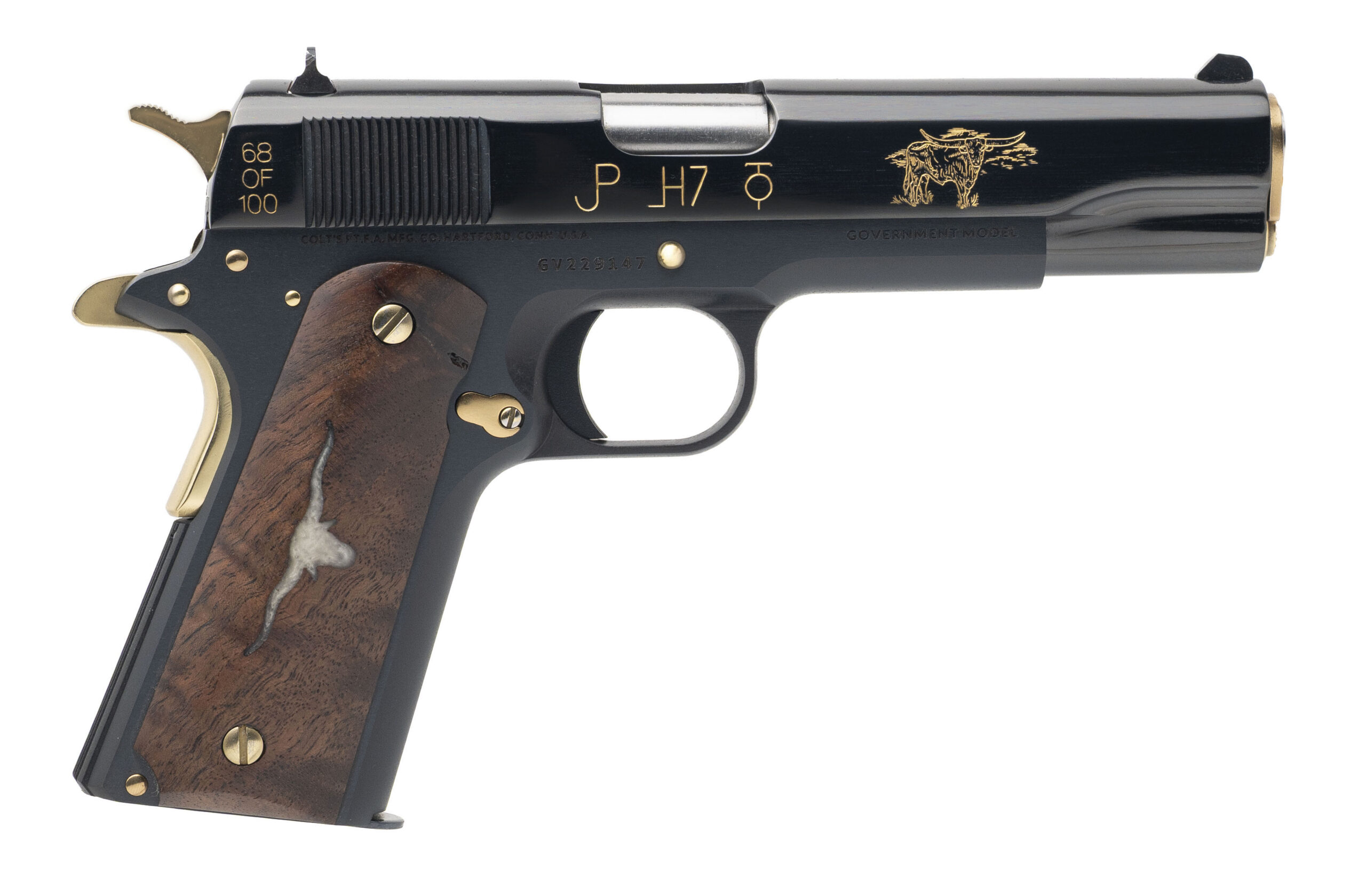 CNC COLT GOVERNMENT 1911 'LONGHORN' PISTOL .45 ACP (L2026-10192)