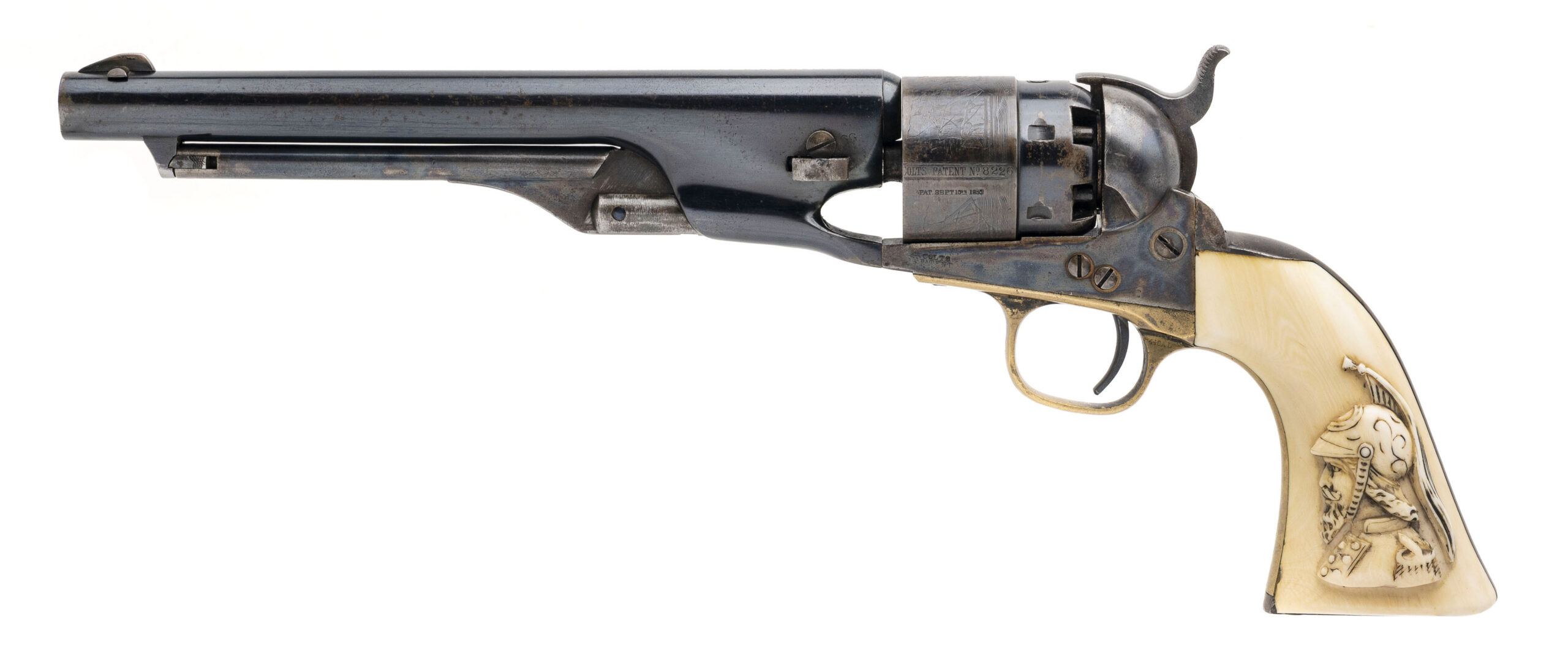 Excellent Colt 1860 Army W/ Carved Ivory Grips (61197)