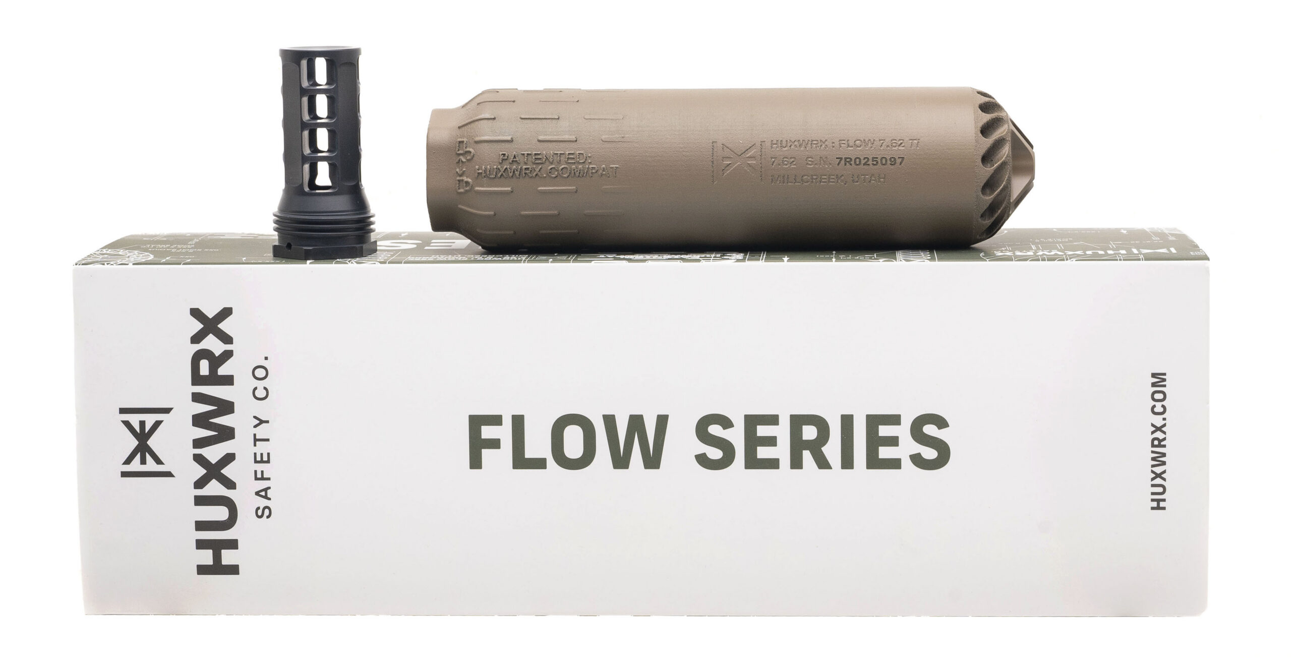 SN: 7R025097) HUXWRX FLOW 7.62 TI SUPPRESSOR 7.62 NATO (L2026