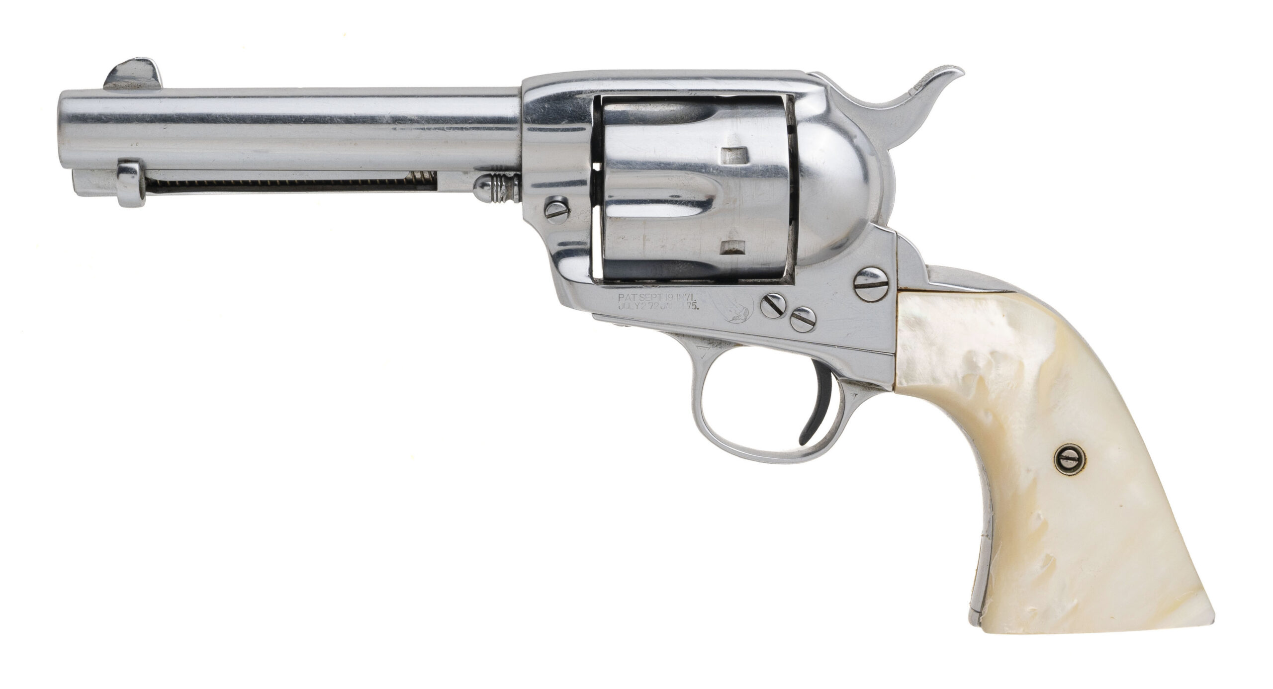 Colt Single Action Army W/ Carved Steer Head Pearl Grips (L2026-11021)